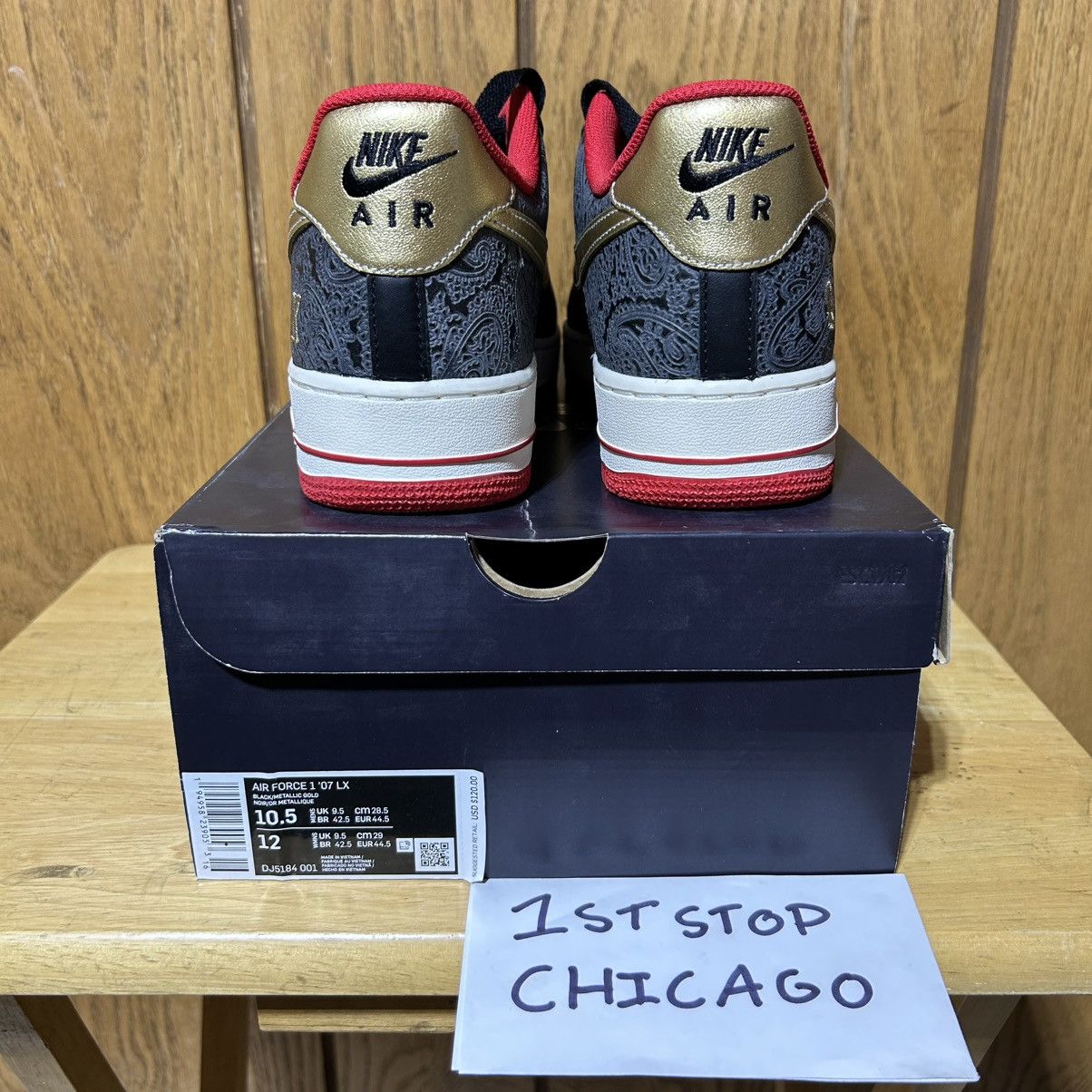 Nike Nike Air Force 1 Low ‘07 LX Spades DJ5184-001 Men’s 10.5 NEW Size US 10.5 / EU 43-44 - 4 Thumbnail