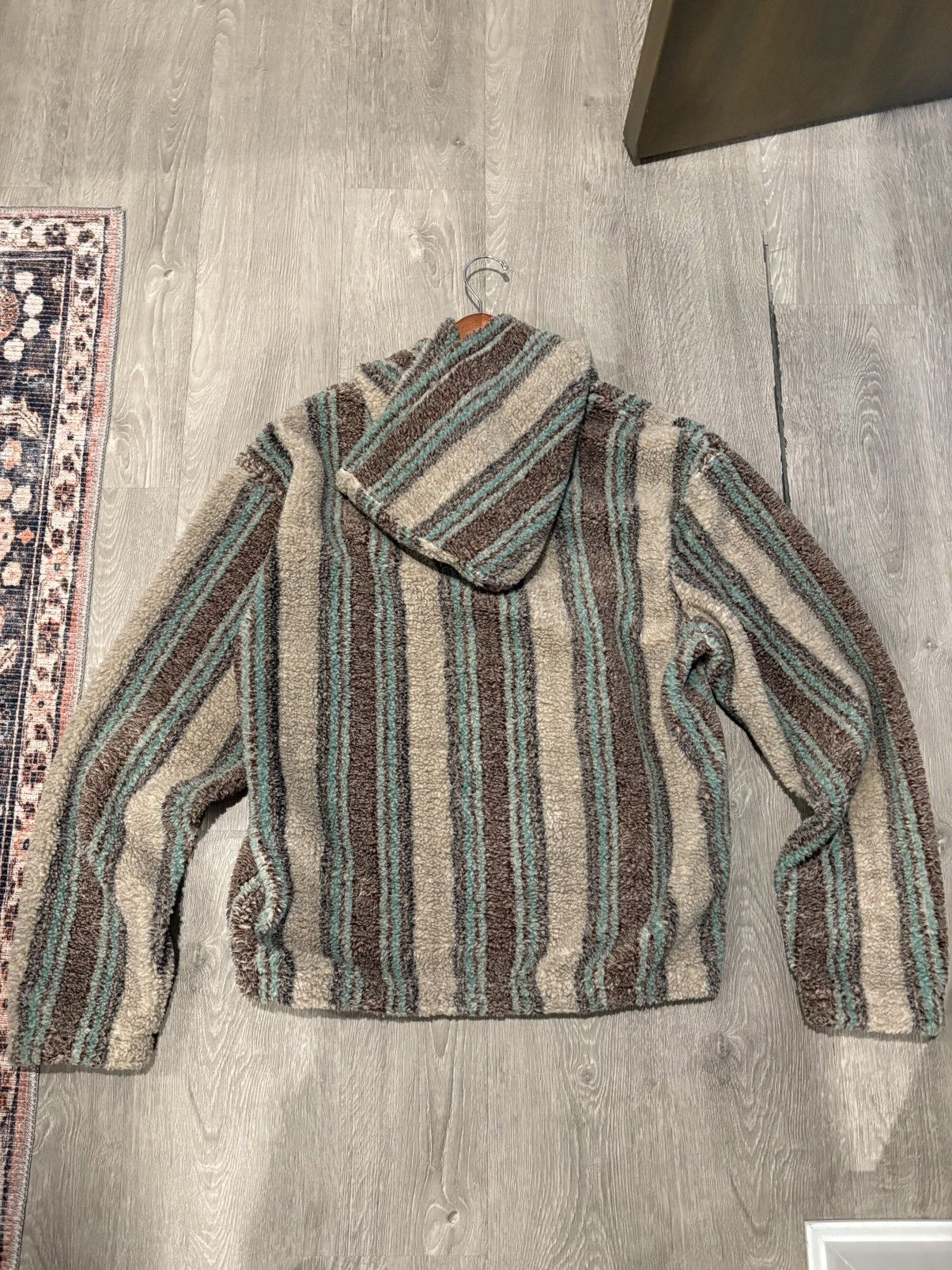 Stussy Stussy Stripe Sherpa Hoodie size L Size US L / EU 52-54 / 3 - 2 Thumbnail