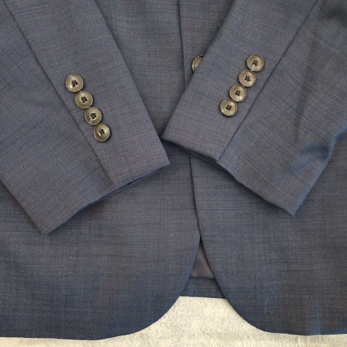 Jos. A. Bank Jos A Bank Blazer Mens 40 Long Slim Blue Two Button Double Vent Wool Notch Lapel Single-Breasted Jacket Coat 2 Piece Regular Mens Size 40R - 4 Thumbnail