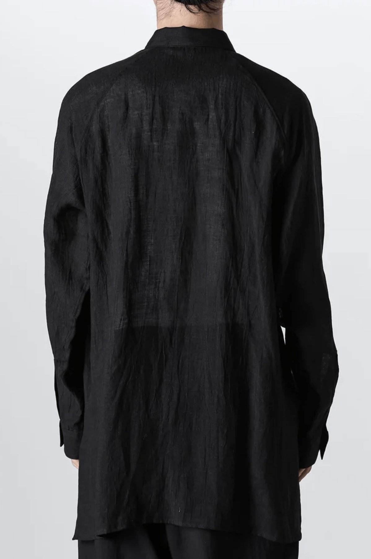 Yohji Yamamoto Yohji Yamamoto Pour Homme - Linen ATTACHED COLLAR BLOUSE Size US M / EU 48-50 / 2 - 3 Thumbnail