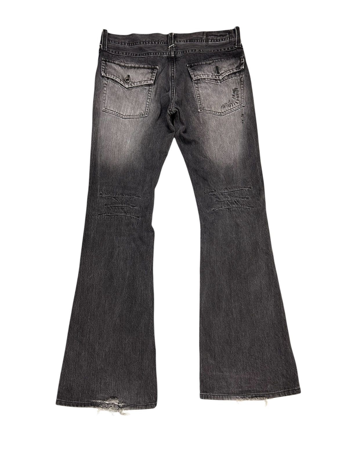 Japanese Brand Rupert Edge Distressed Flared Denim Pants. s0204 Size US 32 / EU 48 - 2 Thumbnail