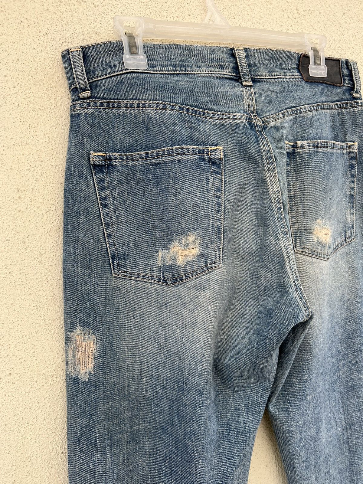 Devilock Vintage Devilock Vengeance Distress Mud Denim Selvedge Jeans Size US 32 / EU 48 - 16 Thumbnail