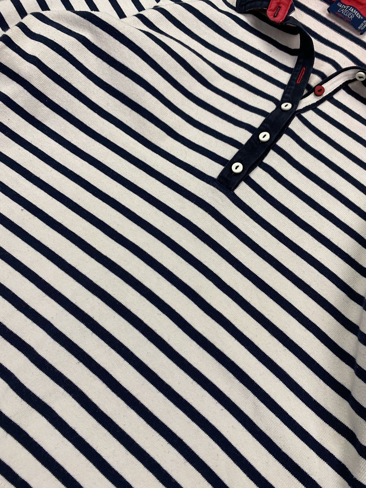 Saint James Saint James l atelier longleeve Polo T-shirt shirt stripes Size L / US 10 / IT 46 - 8 Thumbnail