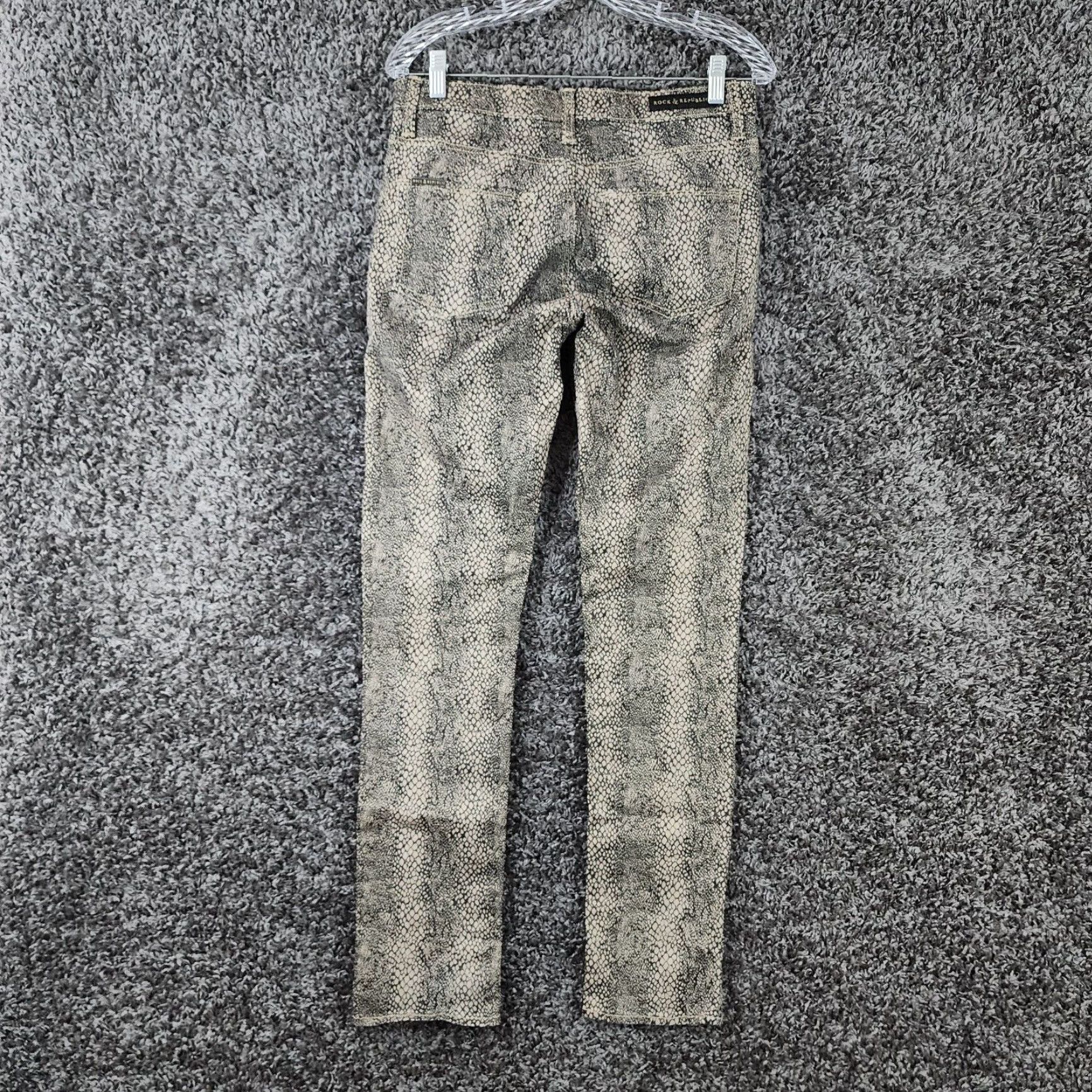 Vintage Rock & Republic Women's Beige Animal Print Chino Pants Size 10 Size 32" / US 10 / IT 46 - 6 Thumbnail