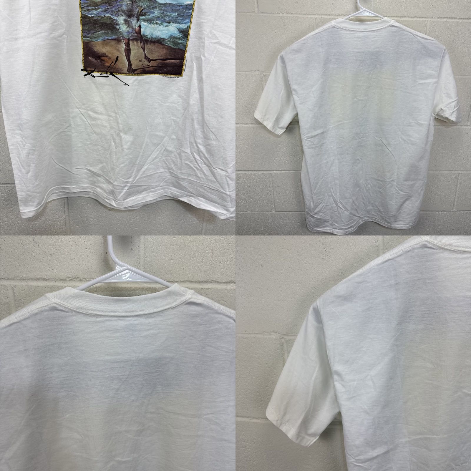 Jerzees Vintage Salvador Dali The Ship T Shirt XL Men White Graphic 1990s Surreal Deadstock Rare Early Jerzees Shirt Size US XL / EU 56 / 4 - 9 Thumbnail