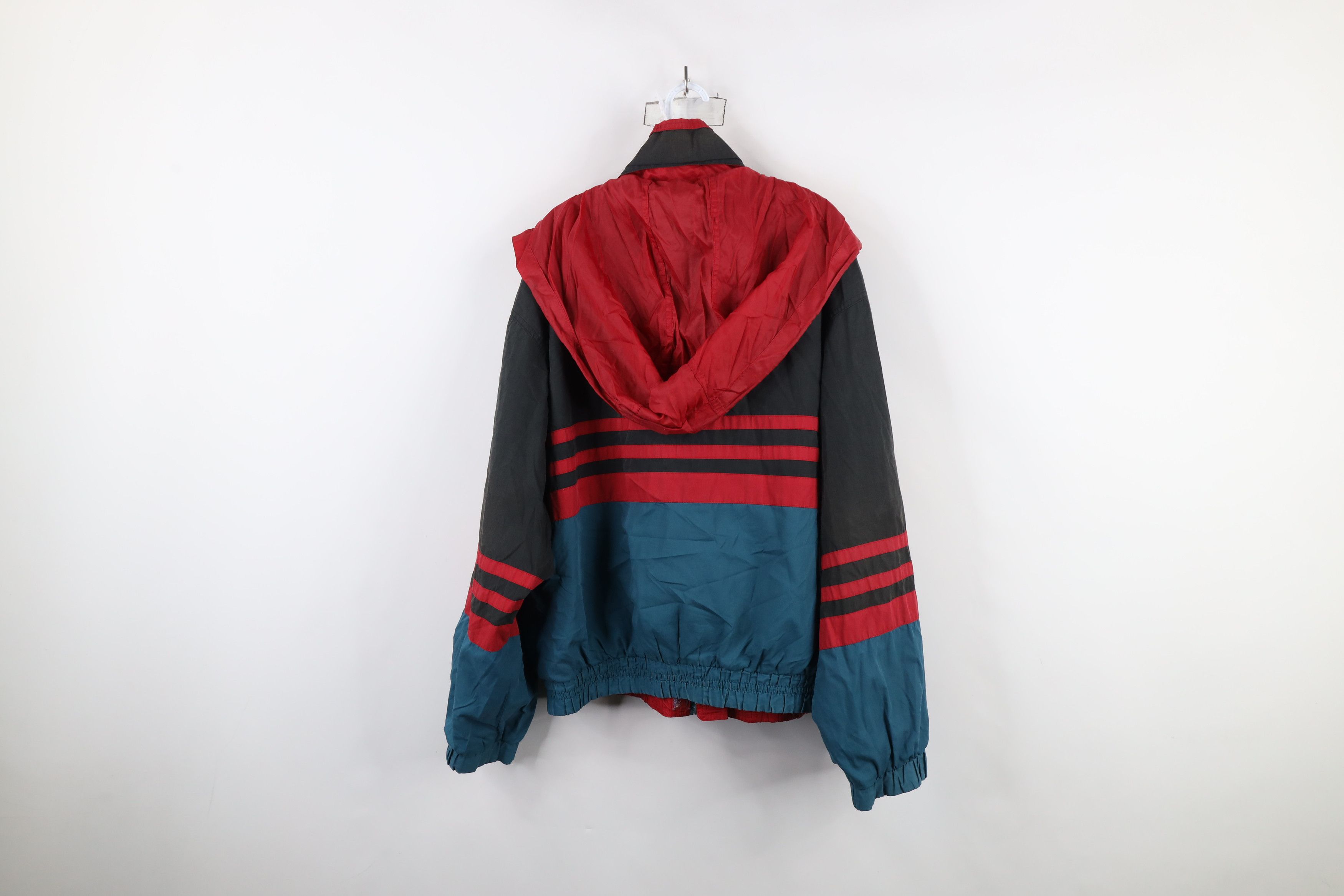 Vintage Vintage 90s Streetwear Reversible Hooded Windbreaker Jacket Size US XL / EU 56 / 4 - 10 Thumbnail
