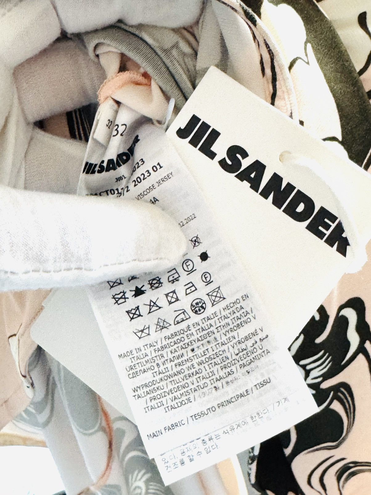 Jil Sander New ‘23 Jil Sander Midi dress peony abstract print sz 32 xs Size XXS / US 00 / IT 34 - 13 Thumbnail
