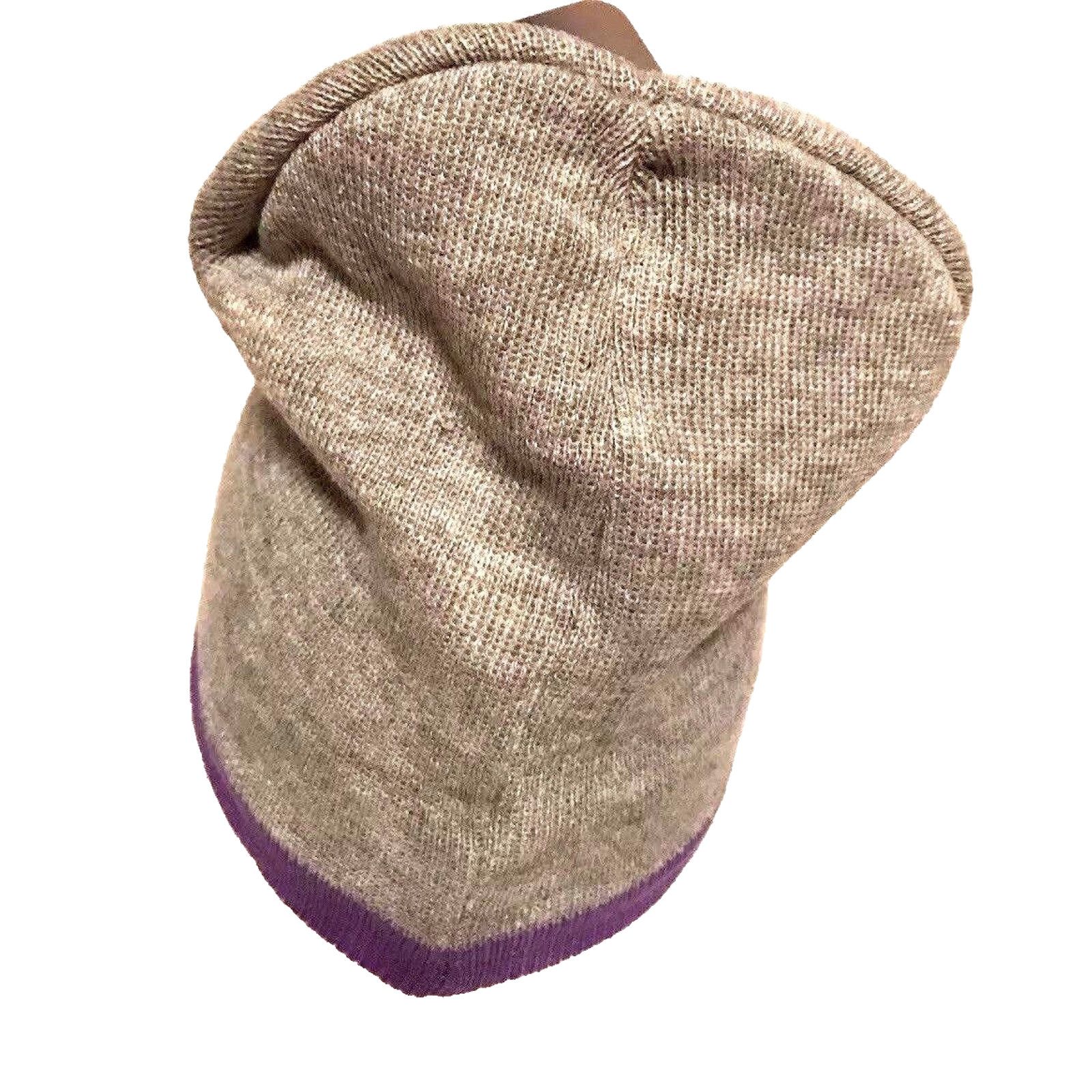 Disney Disney Frozen Anna Elsa Gray Purple Knit Beanie Hat Cap New Size ONE SIZE - 5 Thumbnail