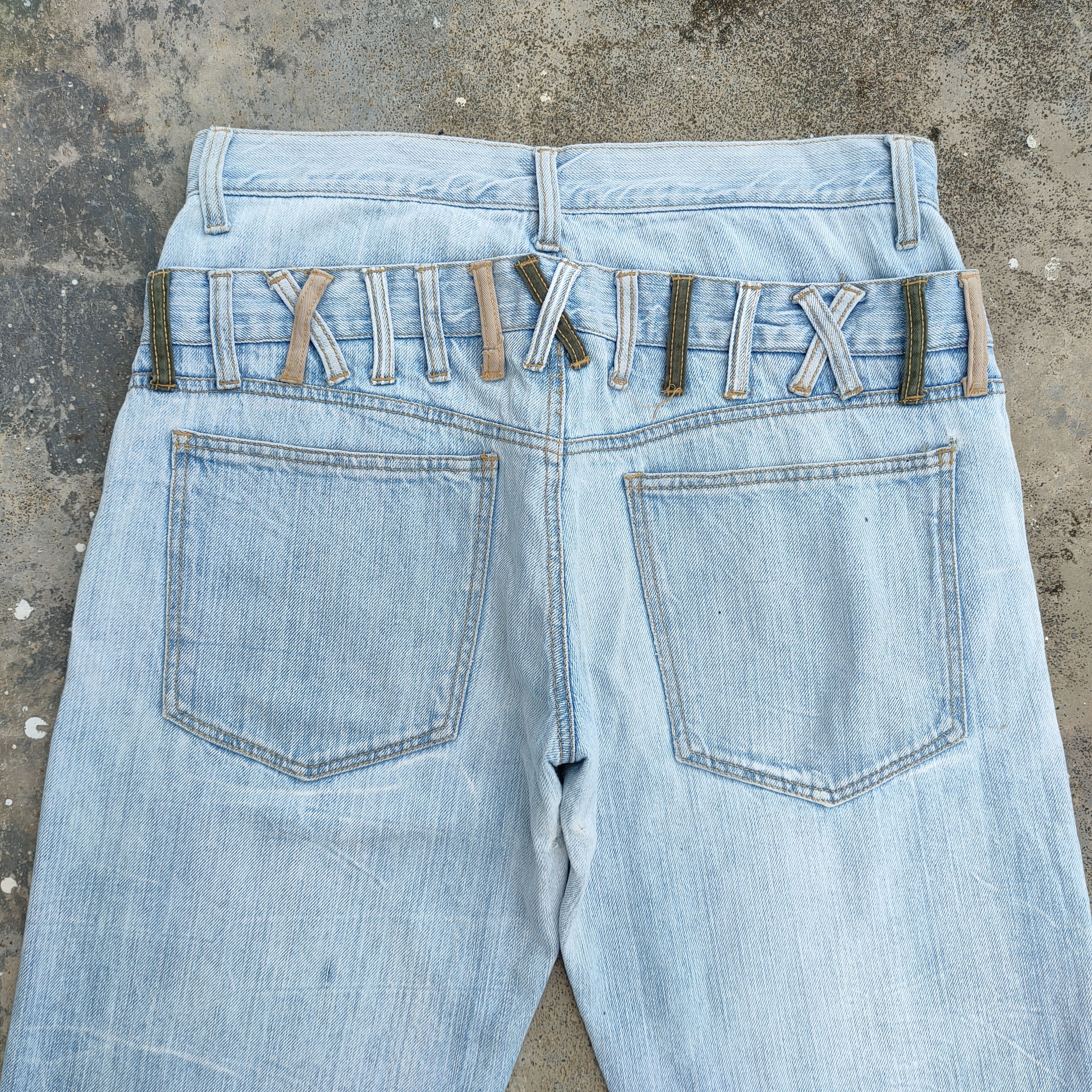 Japanese Brand VINTAGE DOUBLE WAIST JAPAN FADED RIPPED JEANS DENIM PANTS Size US 32 / EU 48 - 11 Thumbnail