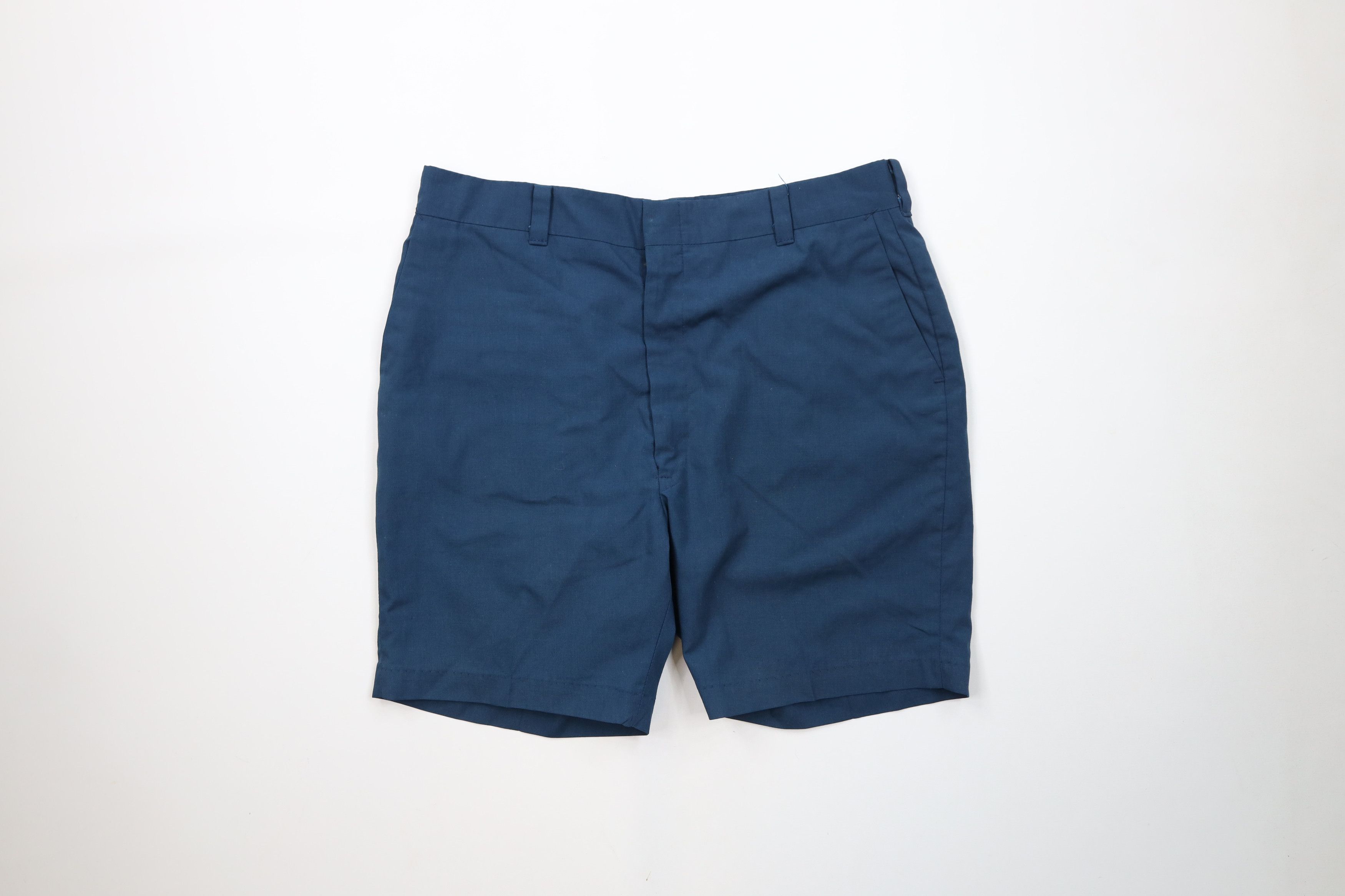 Vintage Vintage 50s 60s Streetwear Above Knee Chino Shorts Blue USA Size US 34 / EU 50 - 1 Thumbnail