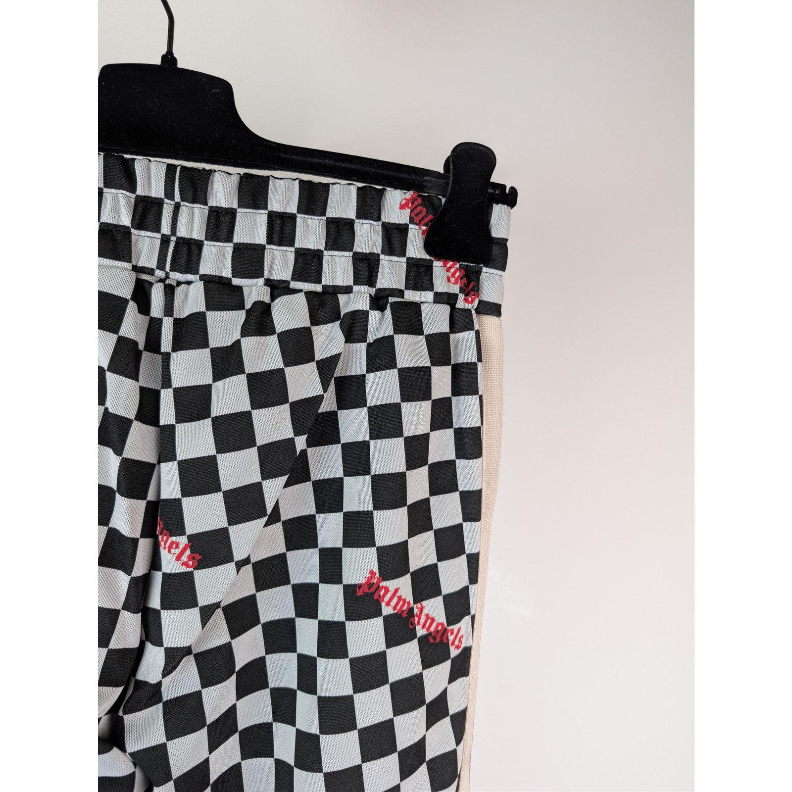 Palm Angels o1rshd1 Jacquard Damier Classic Track Pants in Black / Red Size US 32 / EU 48 - 14 Thumbnail