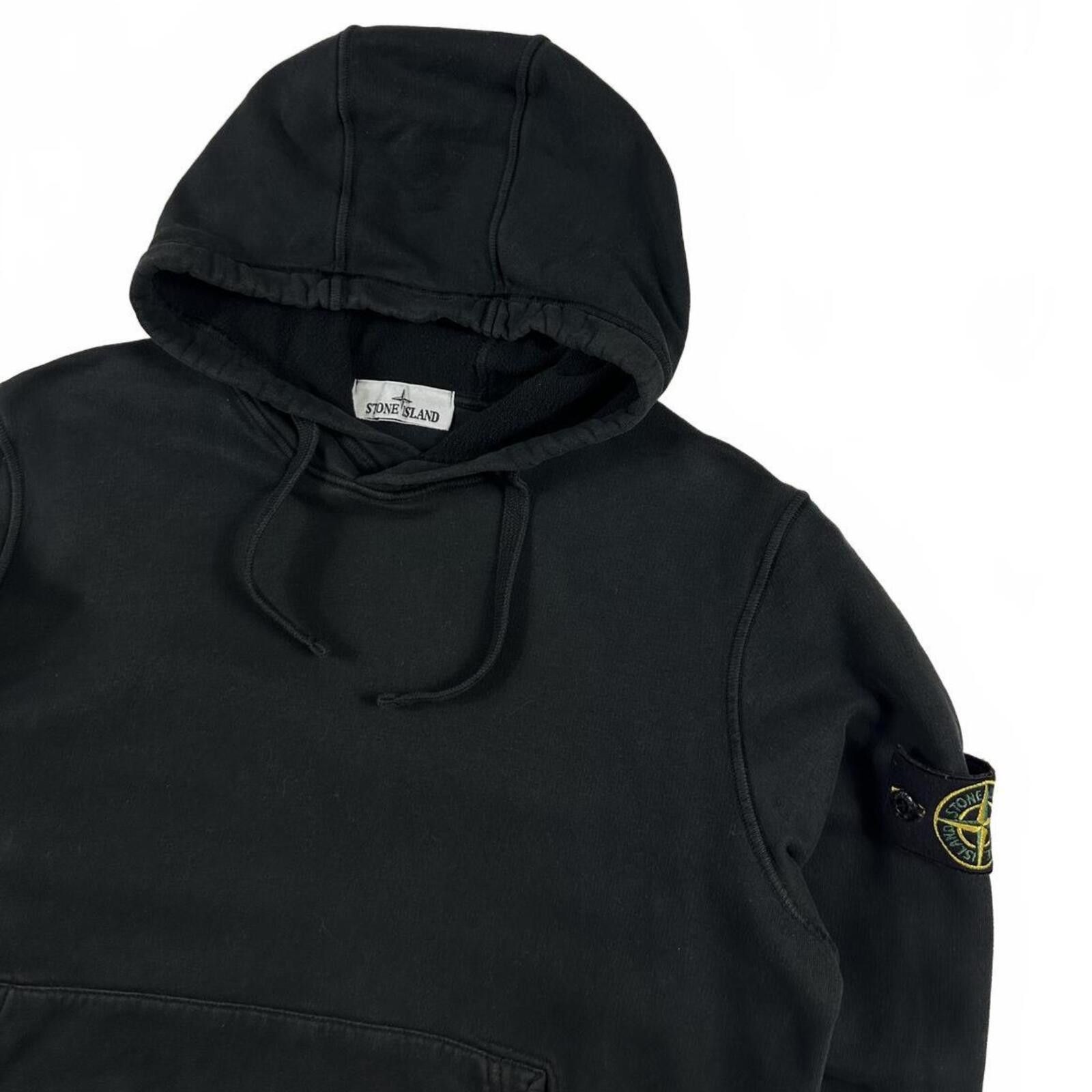 Stone Island Stone Island Cotton Pullover Hoodie Black Medium Size US M / EU 48-50 / 2 - 2 Thumbnail
