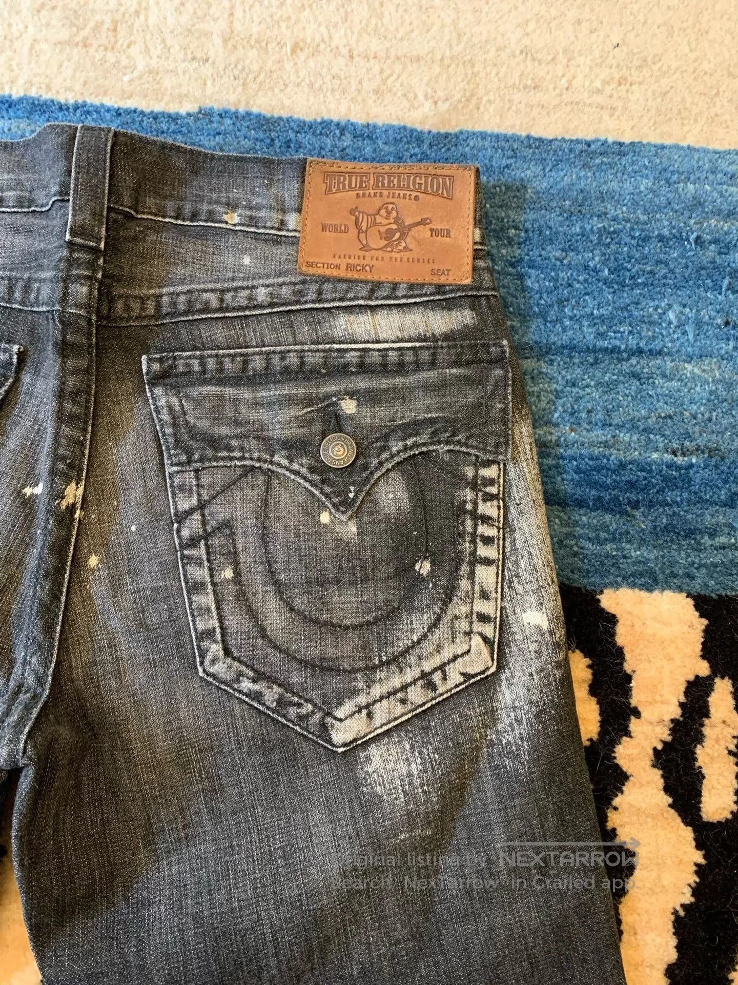 True Religion True Religion Ricky Distressed Jeans. Size US 34 / EU 50 - 7 Thumbnail