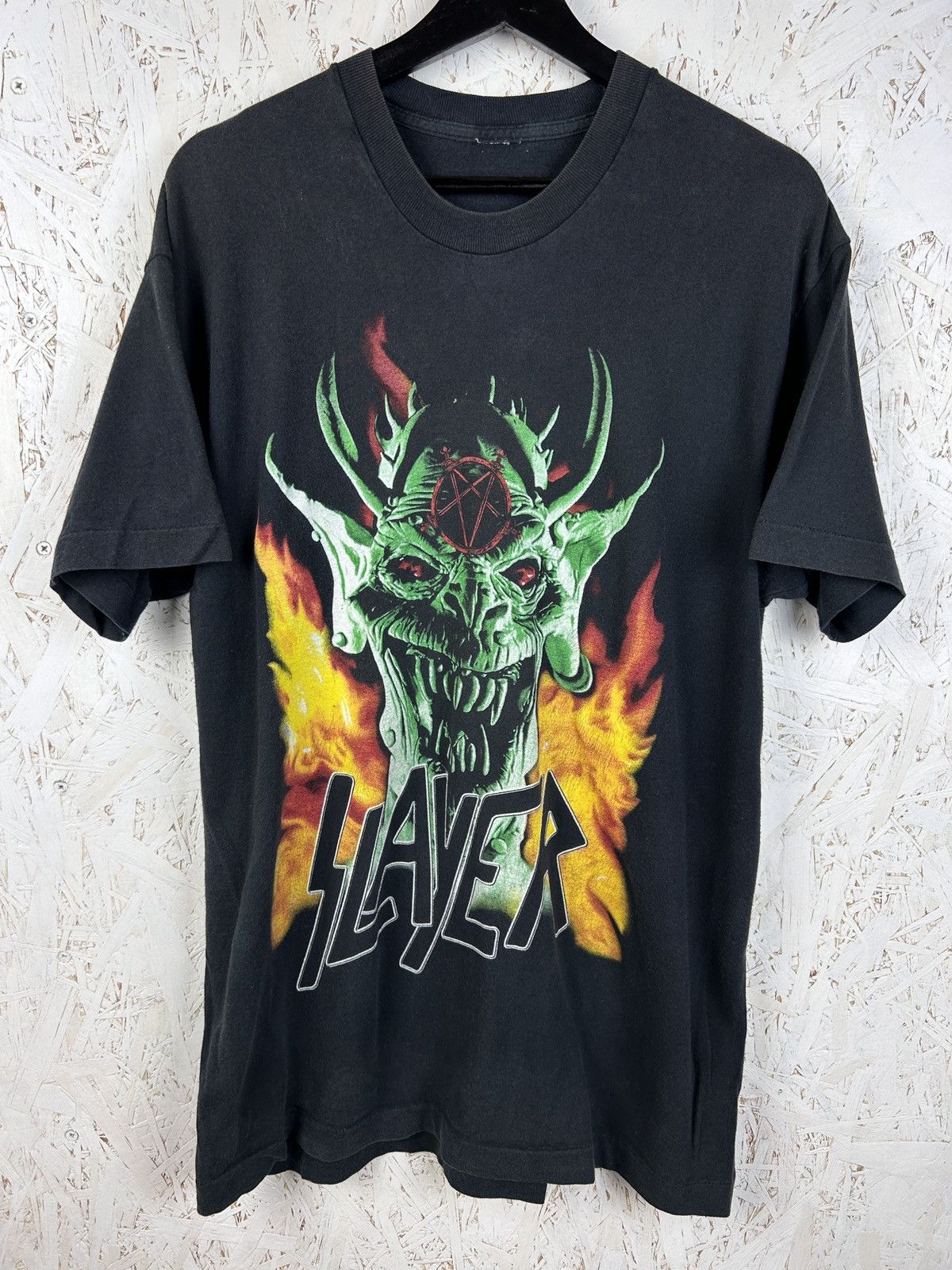 90's オフィシャル SLAYER バンド Tシャツ Slayer Band Vintage 90's Logo T-shirt Slayer Band Shirt