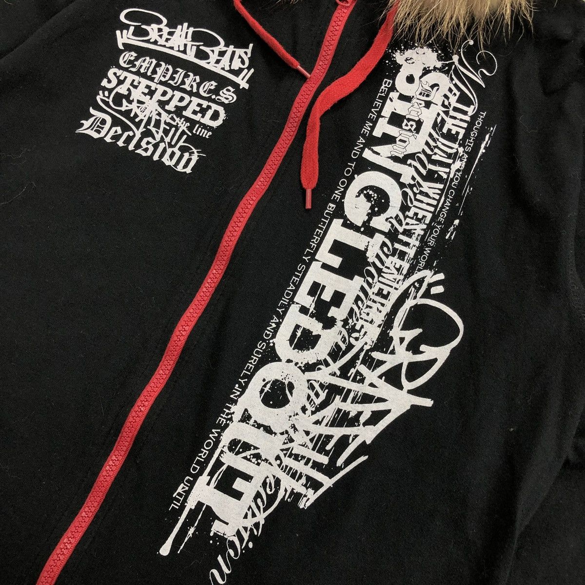 20471120 Y2K Grunge Doublefocus Ifsixwasnine Lgb Style Fur Zip Hoodie Size US S / EU 44-46 / 1 - 6 Thumbnail