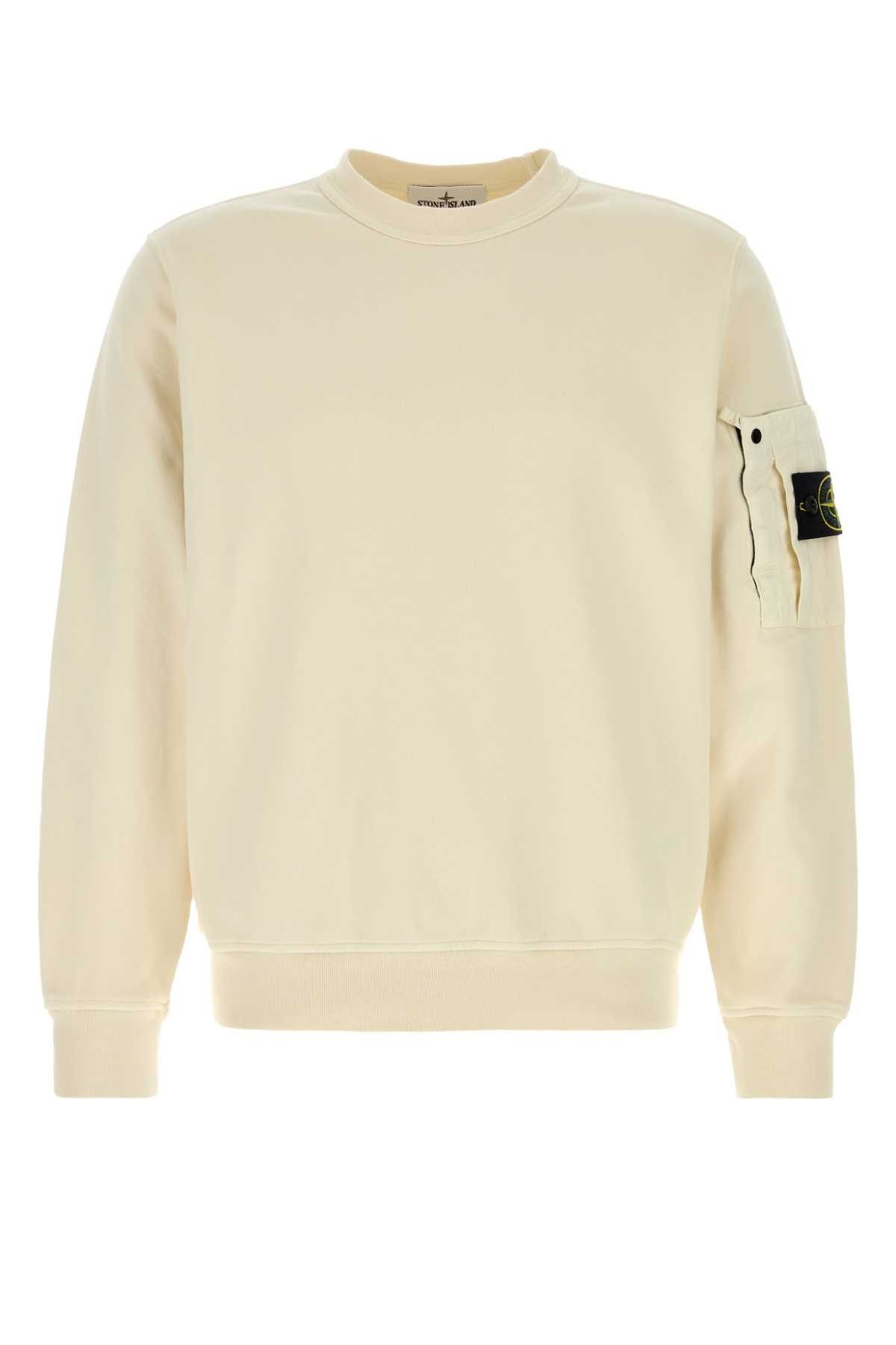 Stone Island Ivory Cotton Sweatshirt Size US M / EU 48-50 / 2 - 1 Thumbnail