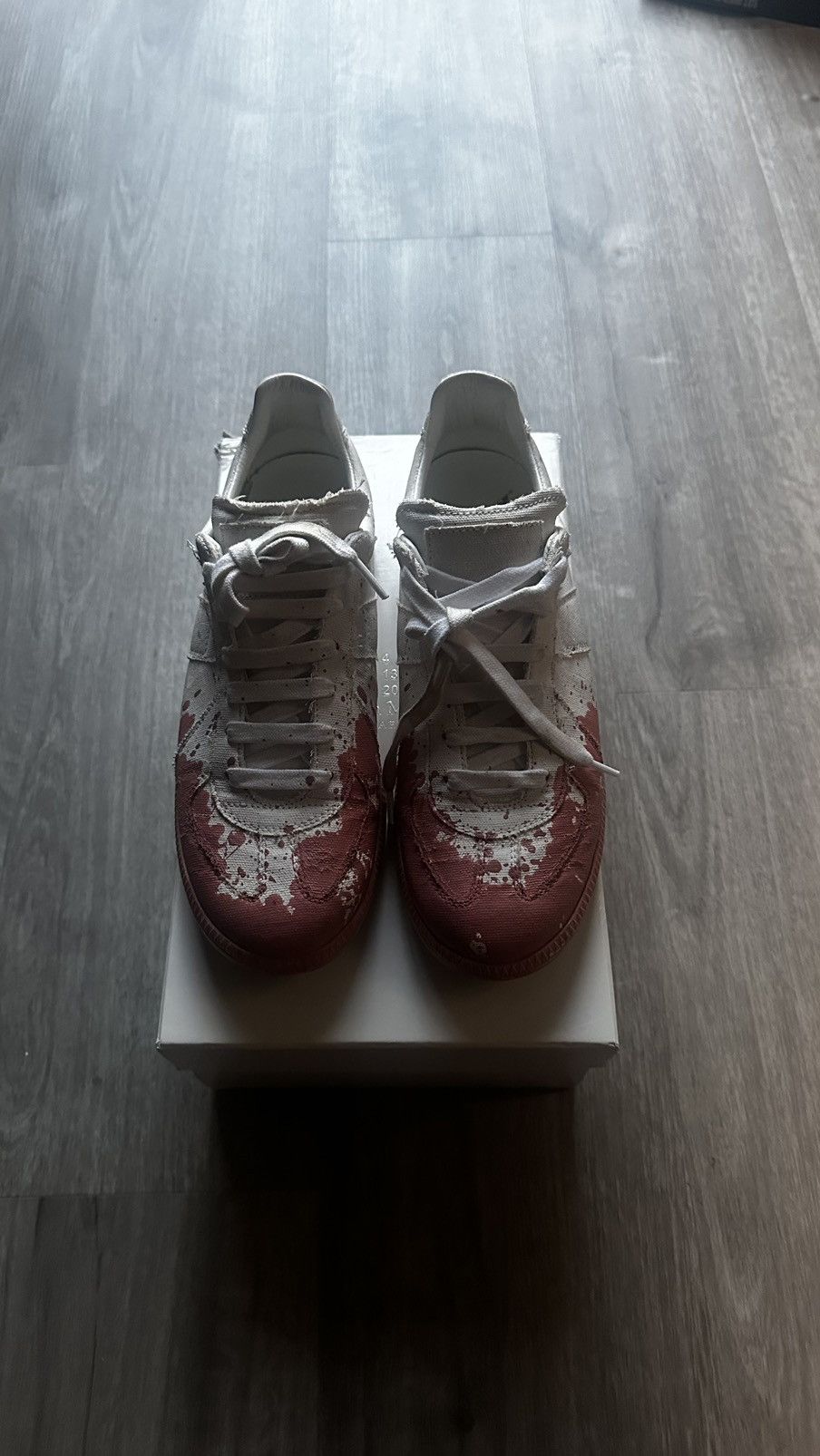 Maison Margiela Maison Margiela Canvas Pink Paint Solatter Size US 8.5 / EU 41-42 - 2 Thumbnail