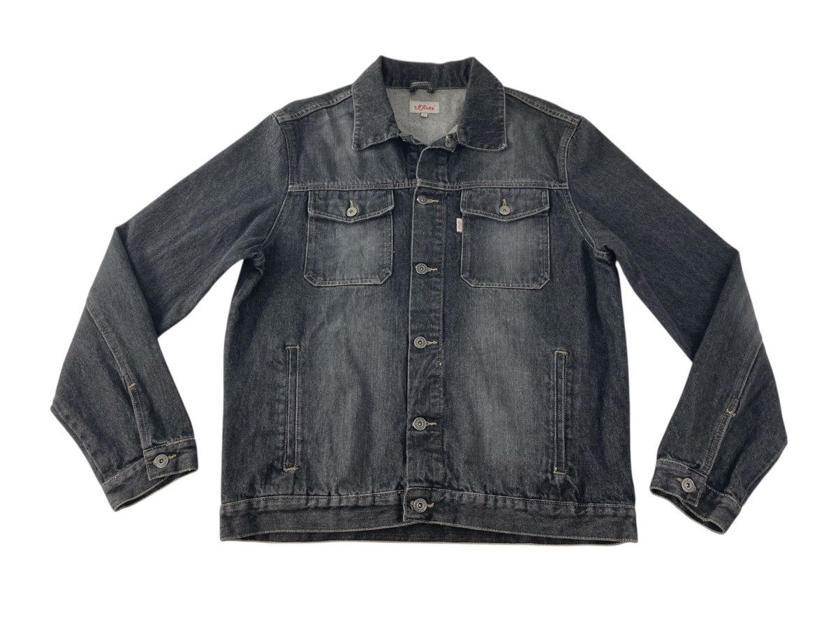 s.Oliver Hype S.Oliver Black Denim Jeans Trucker Jacket Size US XL / EU 56 / 4 - 1 Thumbnail