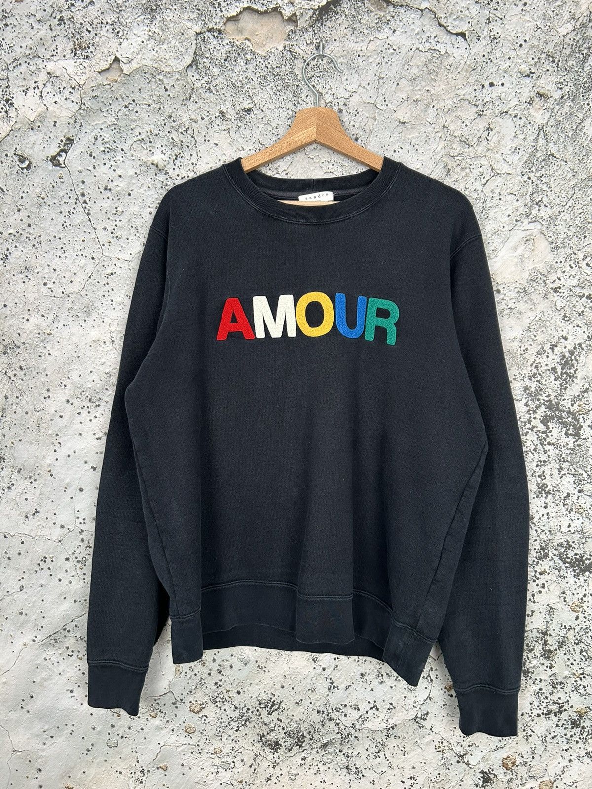 Sandro Sandro Paris Amour Crewneck Designer Avant Garde Luxury Size US M / EU 48-50 / 2 - 1 Thumbnail