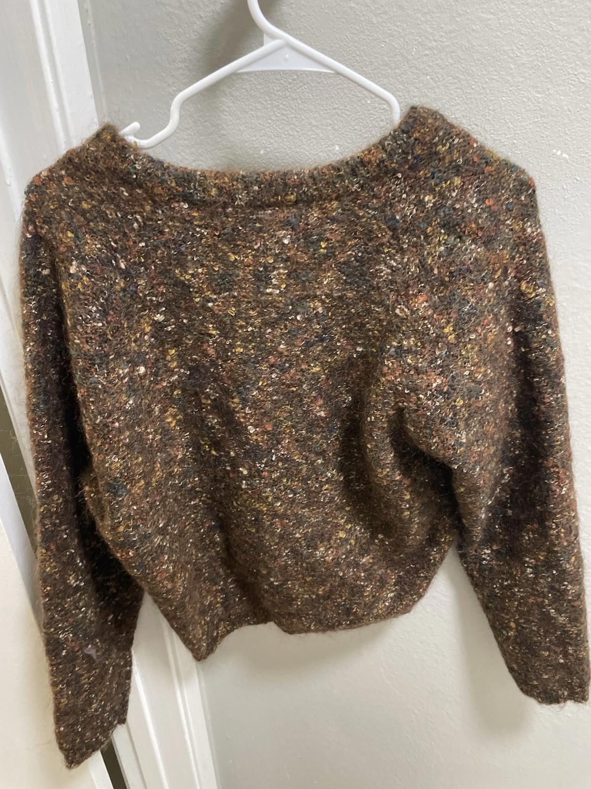 Other PAUL et DUFFIER Vtg Brown Speckled Mohair Cardigan Sweater M Size M / US 6-8 / IT 42-44 - 3 Thumbnail