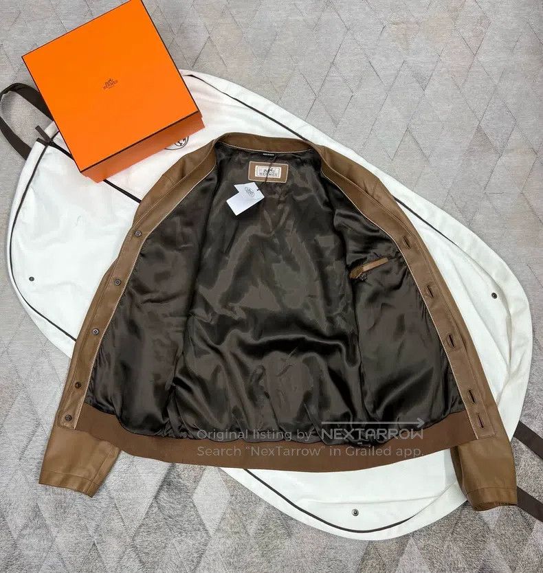 Hermes Hermes Knight Leather Jacket, Lamb Fur Size US M / EU 48-50 / 2 - 6 Thumbnail