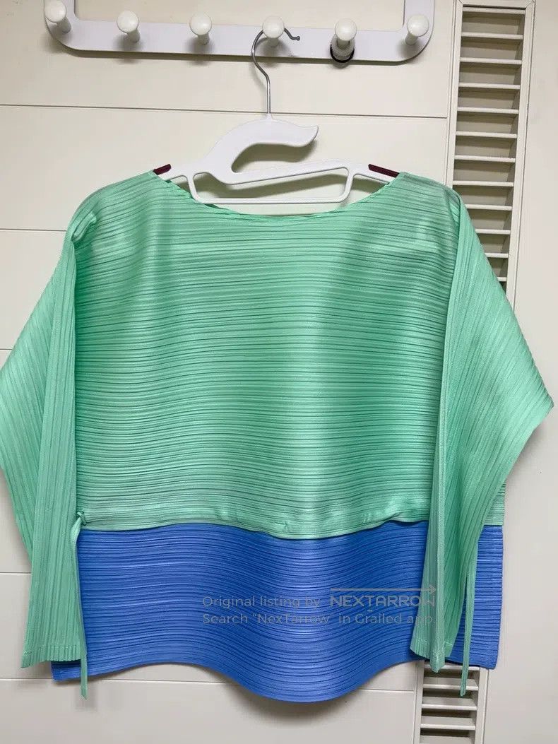 Issey Miyake Issey Miyake Color-Block Long-Sleeve Top Size L / US 10 / IT 46 - 4 Thumbnail