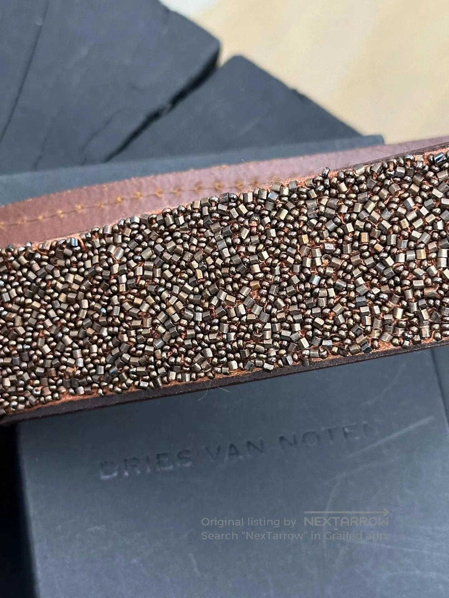Dries Van Noten Dries Van Noten Beaded Leather Belt. Size ONE SIZE - 5 Thumbnail