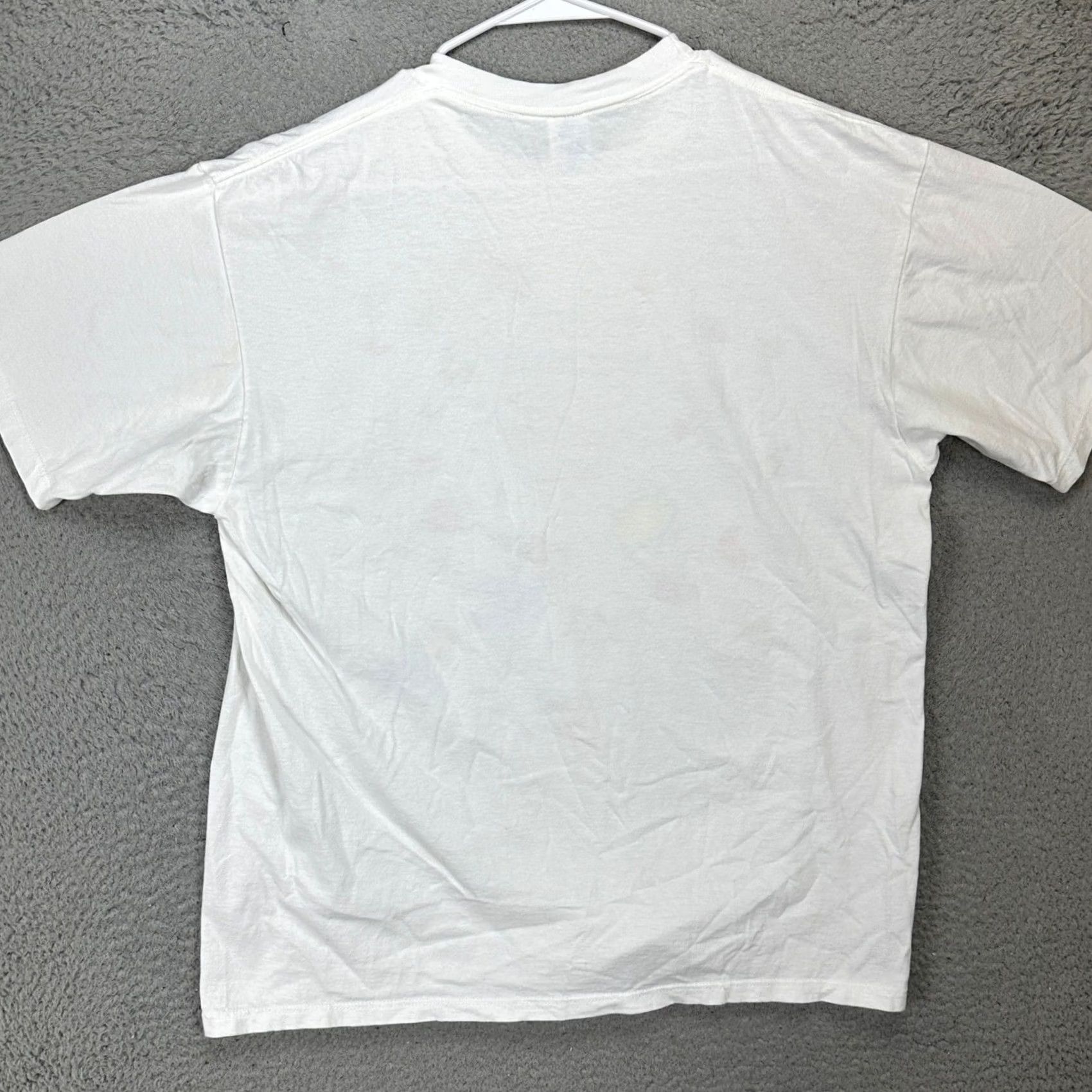 Jerzees VINTAGE JERZEES Mens T-Shirt XL White Y2K Preshrunk Tee Short Sleeve Made In USA Size US XL / EU 56 / 4 - 3 Thumbnail
