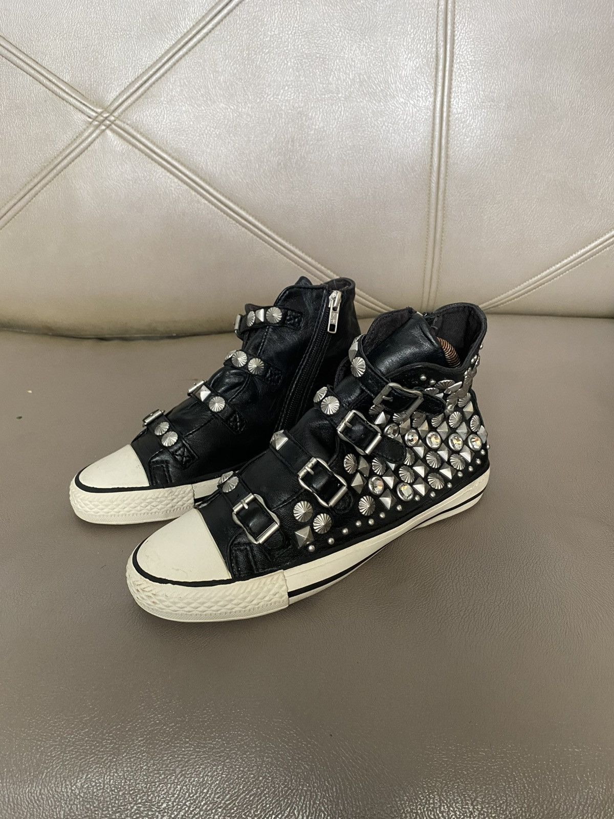 If Six Was Nine ASH Studded leather high top sneakers Size US 7 / IT 37 - 3 Thumbnail