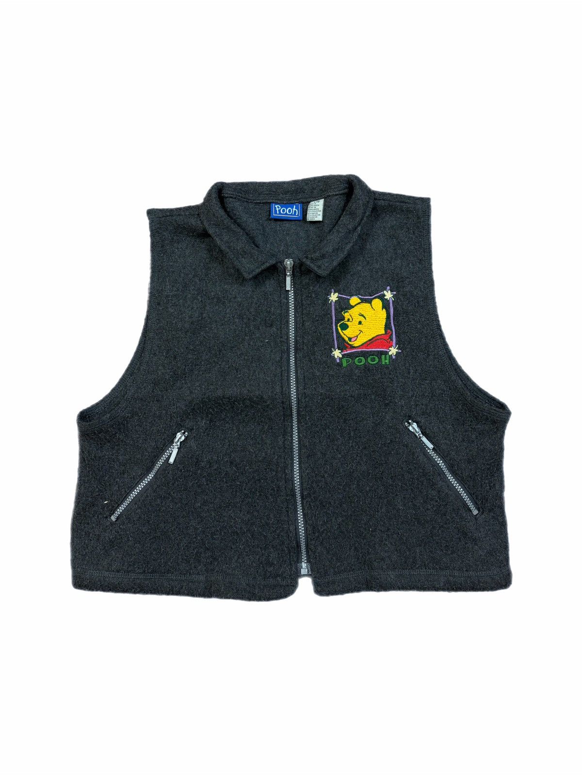 Disney Disney Pooh Vest Fleece Full Zip Embroidered Winnie The Pooh Size L / US 10 / IT 46 - 1 Thumbnail