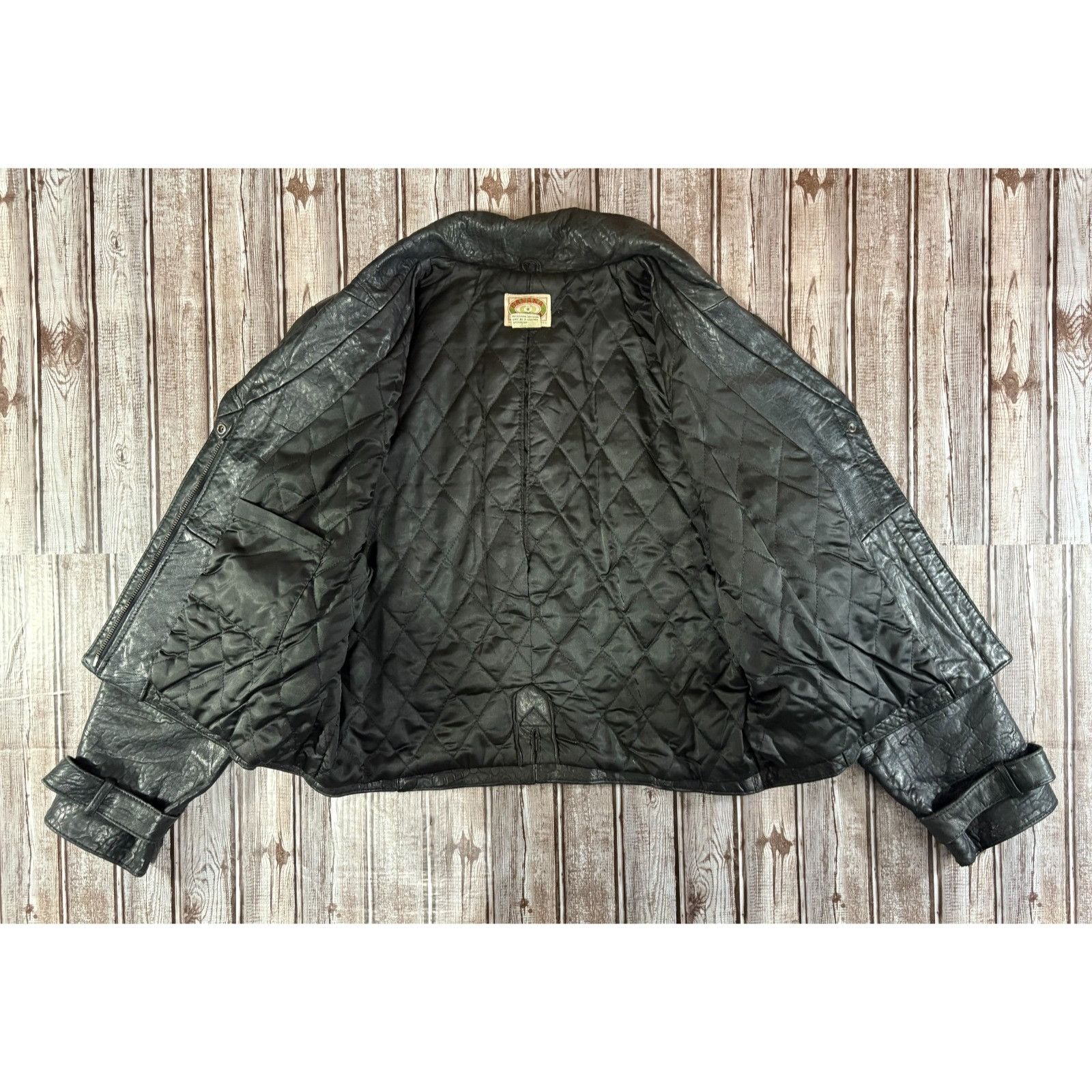 Banana Republic Banana Republic Mill Valley Textured Leather biker Jacket si Size L / US 10 / IT 46 - 5 Thumbnail