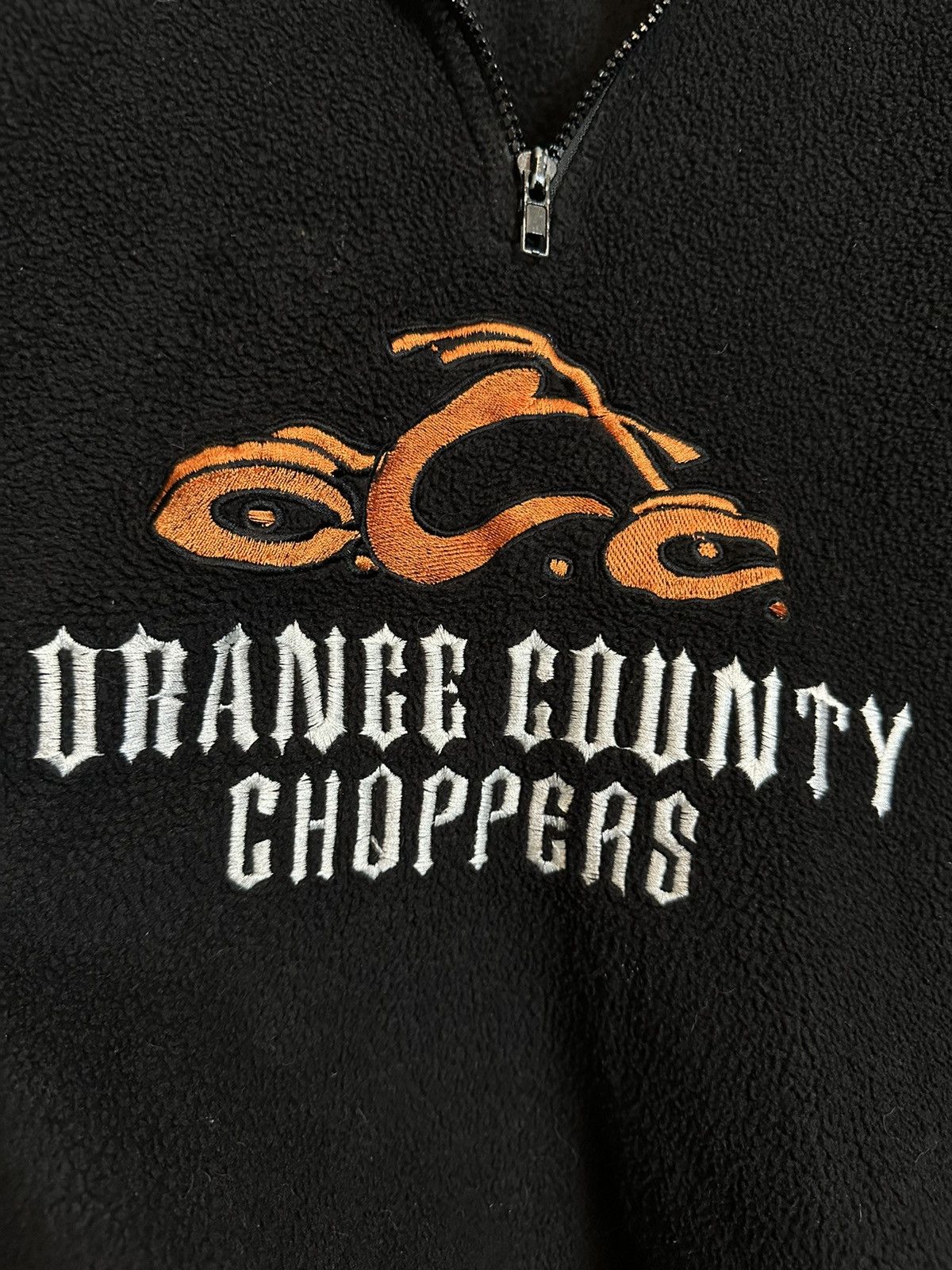 Vintage ORANGE COUNTY CHOPPERS vintage USA-made black fleece Size US M / EU 48-50 / 2 - 2 Thumbnail