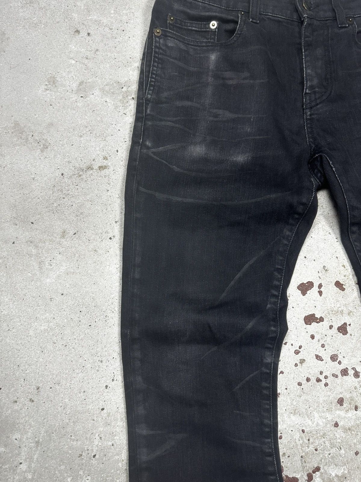 Saint Laurent Paris Saint Laurent Paris SS20 Black ‘D21’ Waxed Whiskers Skinny Size US 29 - 7 Thumbnail