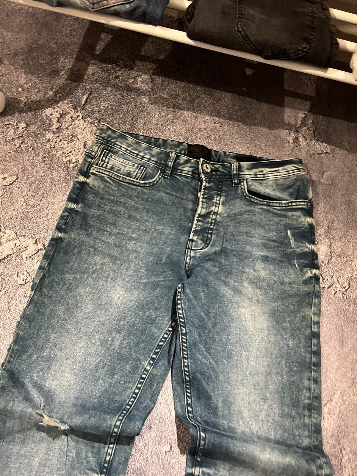 Japanese Brand Distressed Tokyo Slim Grunge Jean / Number Nine Style Size US 31 - 3 Thumbnail