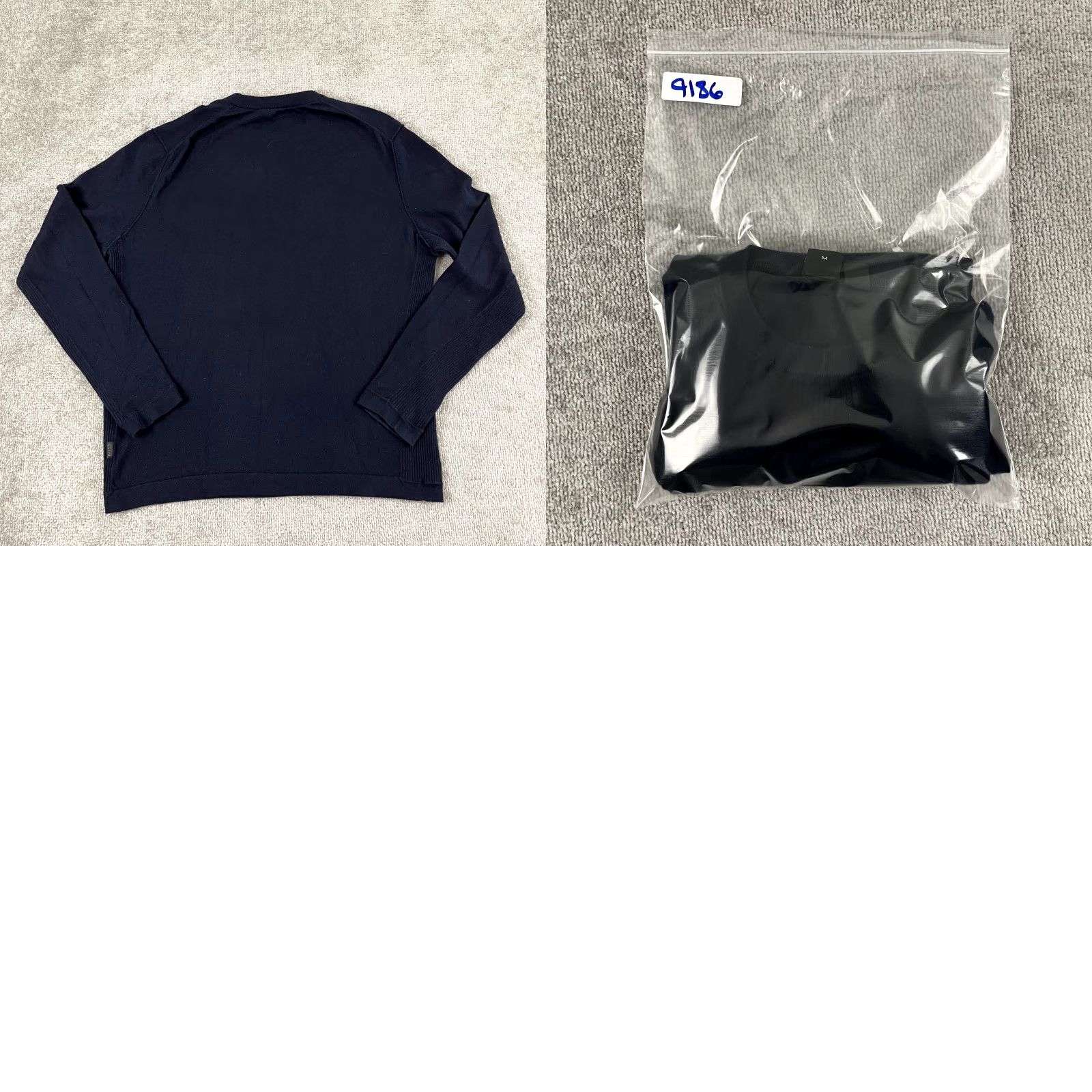 Hugo Boss HUGO BOSS Sweater Men Medium Navy Wool Cashmere Blend Lightweight Crew Neck Long Sleeve Pullover Knit Regular Fit Size US M / EU 48-50 / 2 - 8 Thumbnail