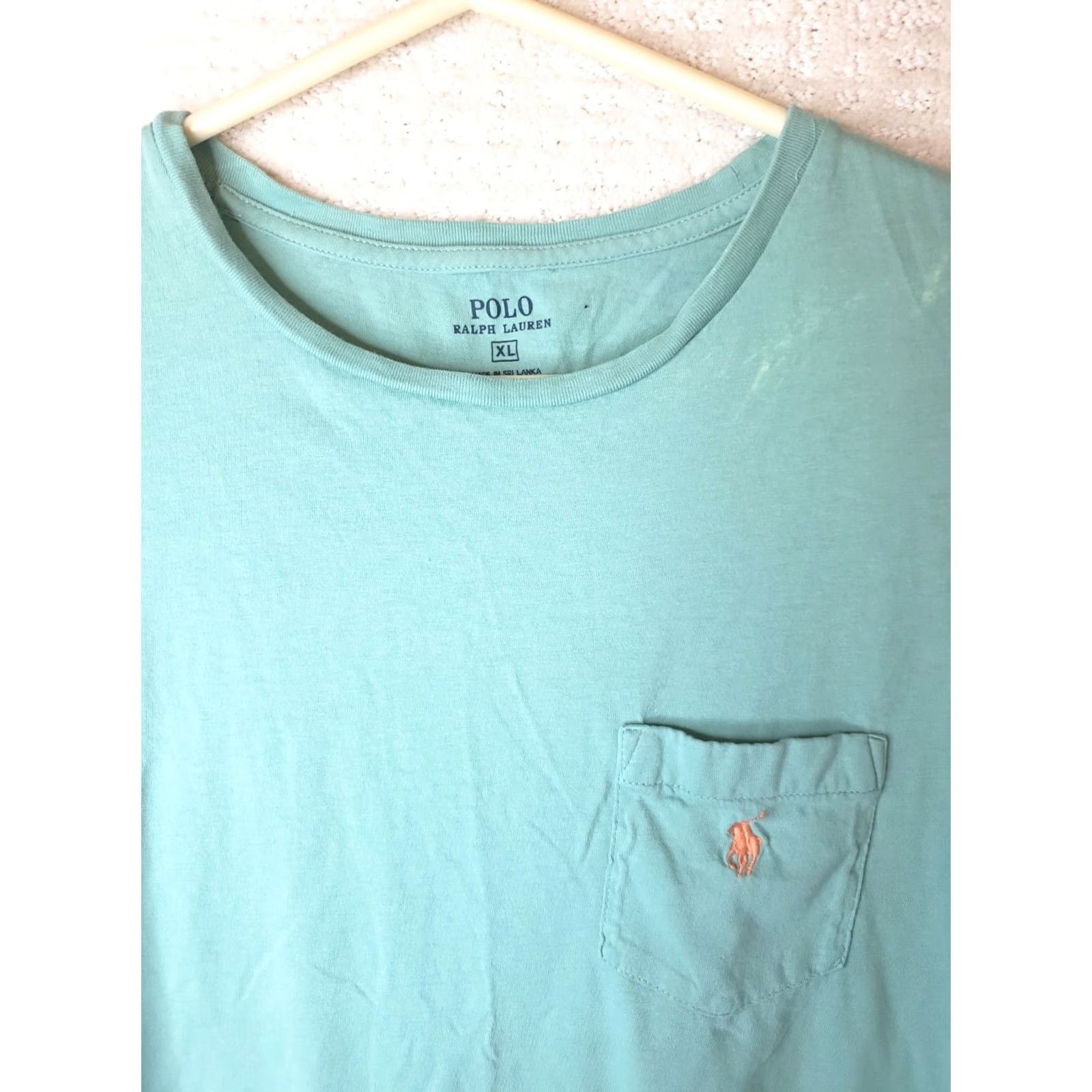 Polo Ralph Lauren Polo Ralph Lauren Tee Shirt Mens XL Teal Green 100% Cotton Crew Neck Short Sleeve Embroidered Logo Vintage: No Size US XL / EU 56 / 4 - 4 Thumbnail