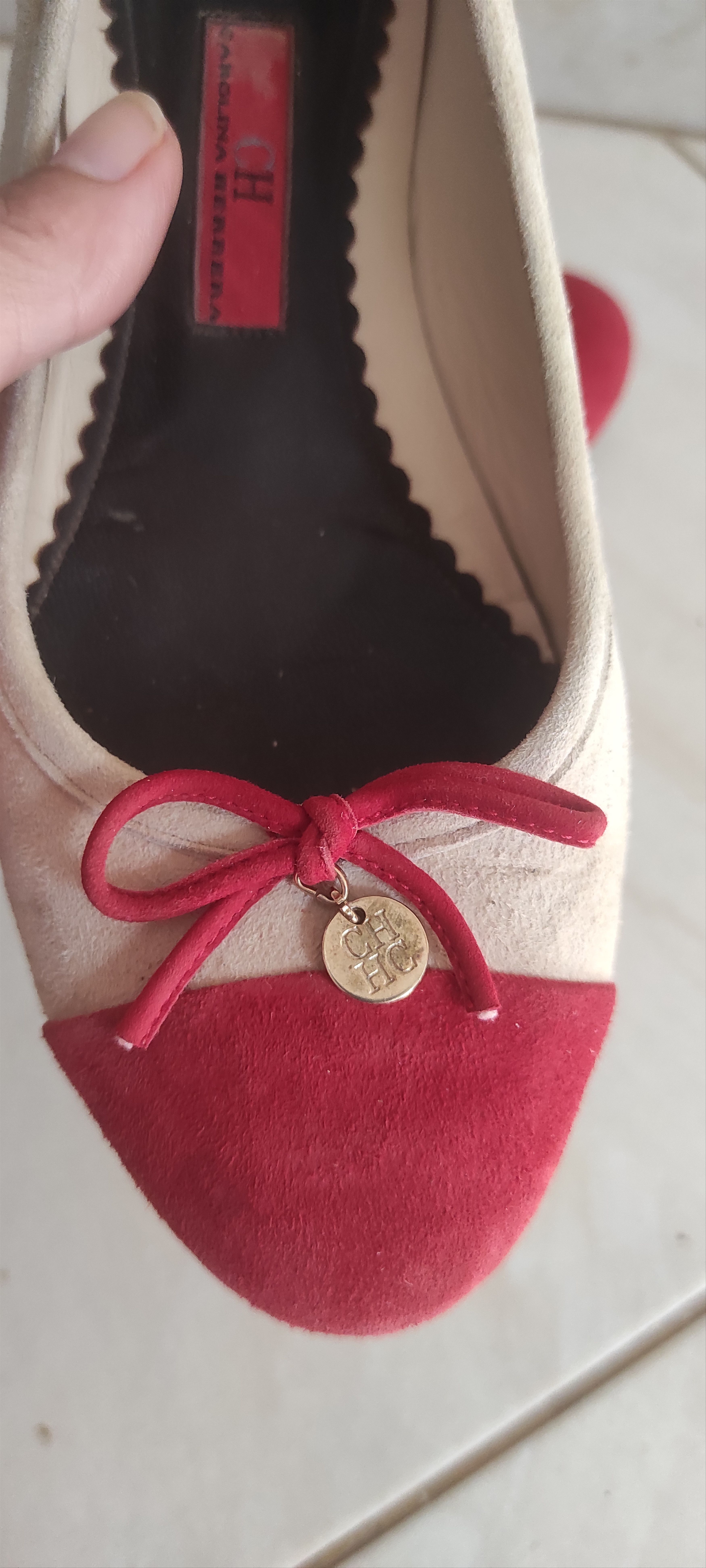 Carolina Herrera Carolina Herrera Ballerina Flat Shoe Suede Leather Ballet Size US 5 / IT 35 - 5 Thumbnail
