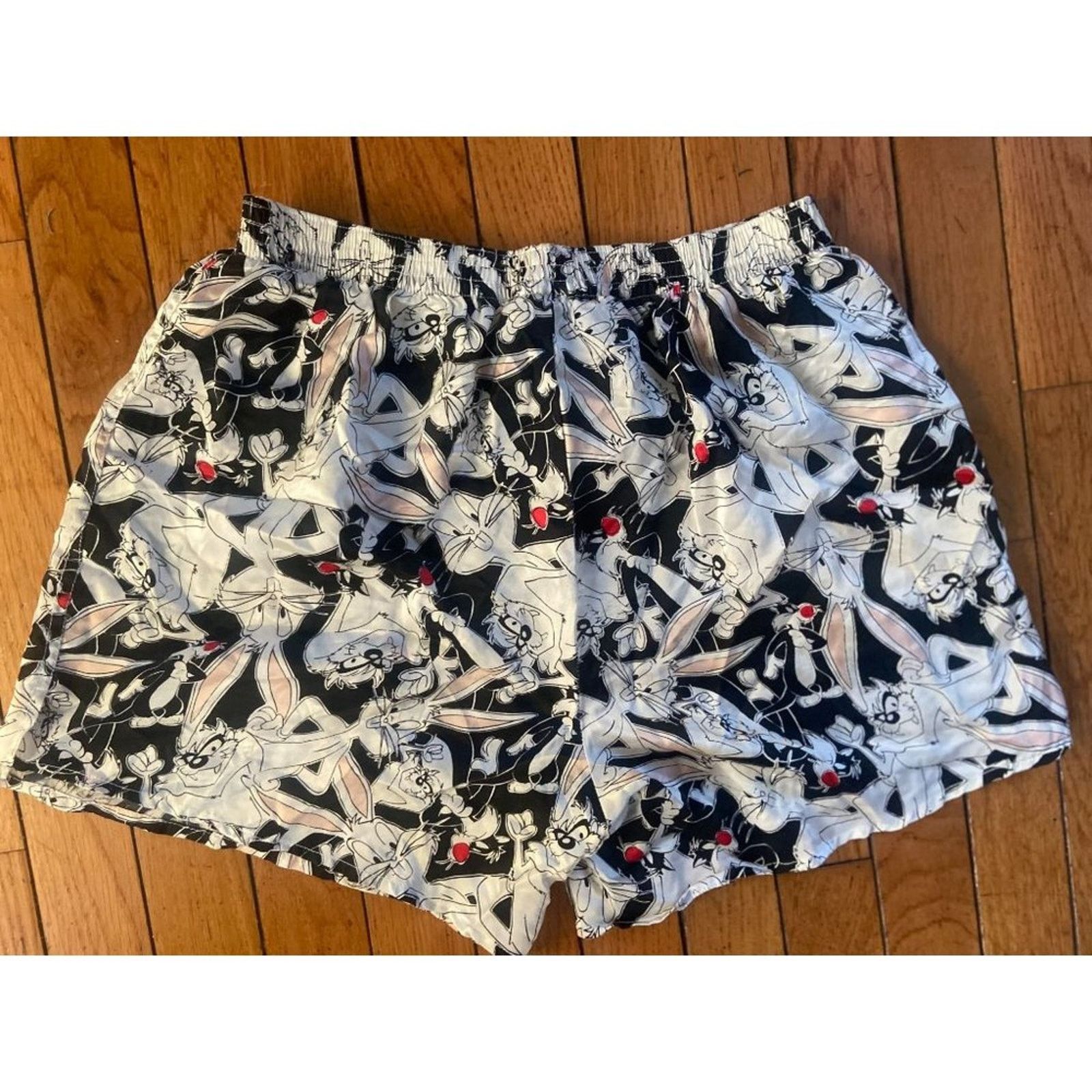 Disney Mens Medium Looney Tunes Bugs Bunny 100% Silk Pajama Shorts Size US 34 / EU 50 - 3 Thumbnail