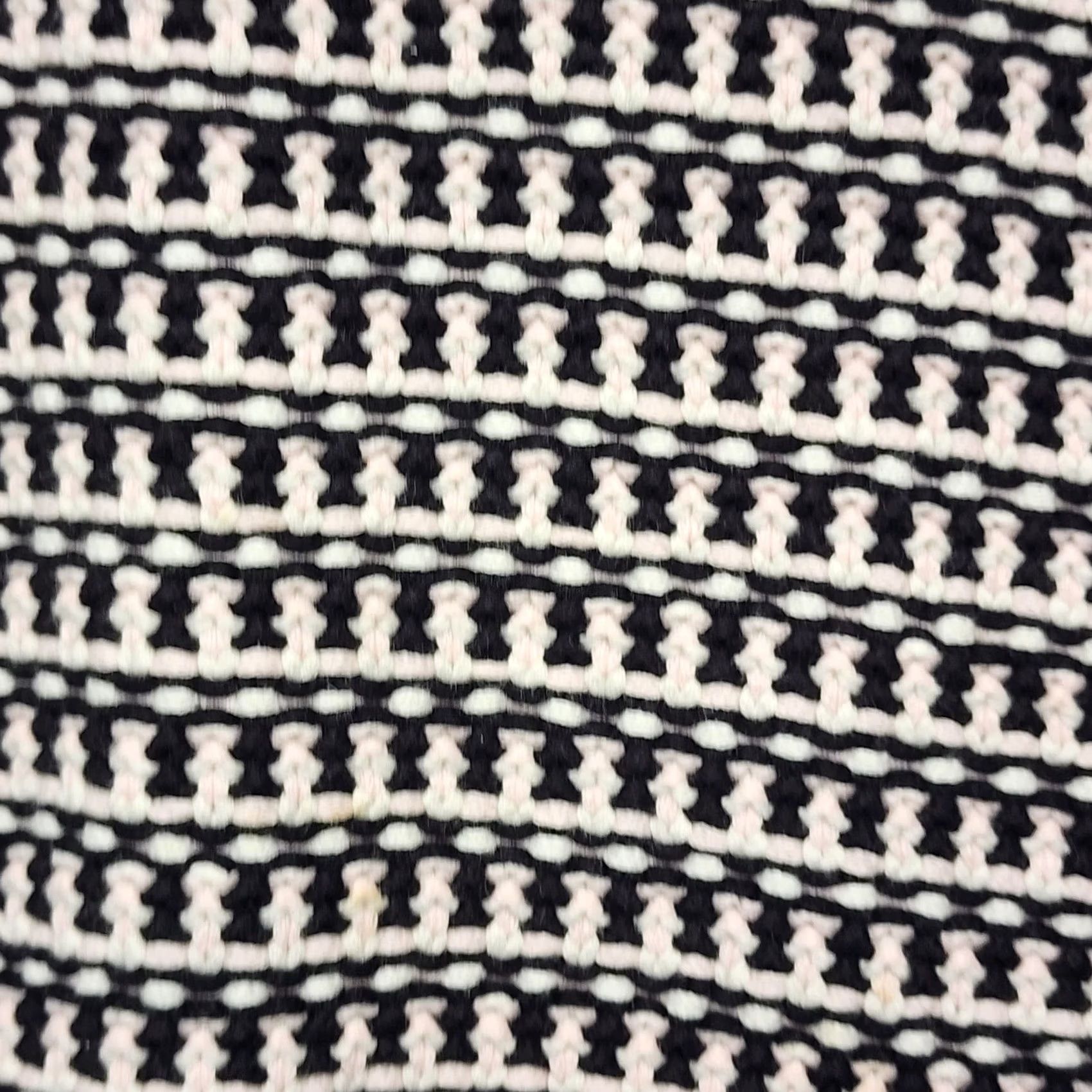 Vintage Kate Spade Womens Small Black Cream Geometric Knit Sweater 100% Cotton Size S / US 4 / IT 40 - 3 Thumbnail