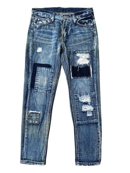 Vintage VINTAGE PATCHWORK JEANS RARE COLOUR Size US 31 - 1 Thumbnail