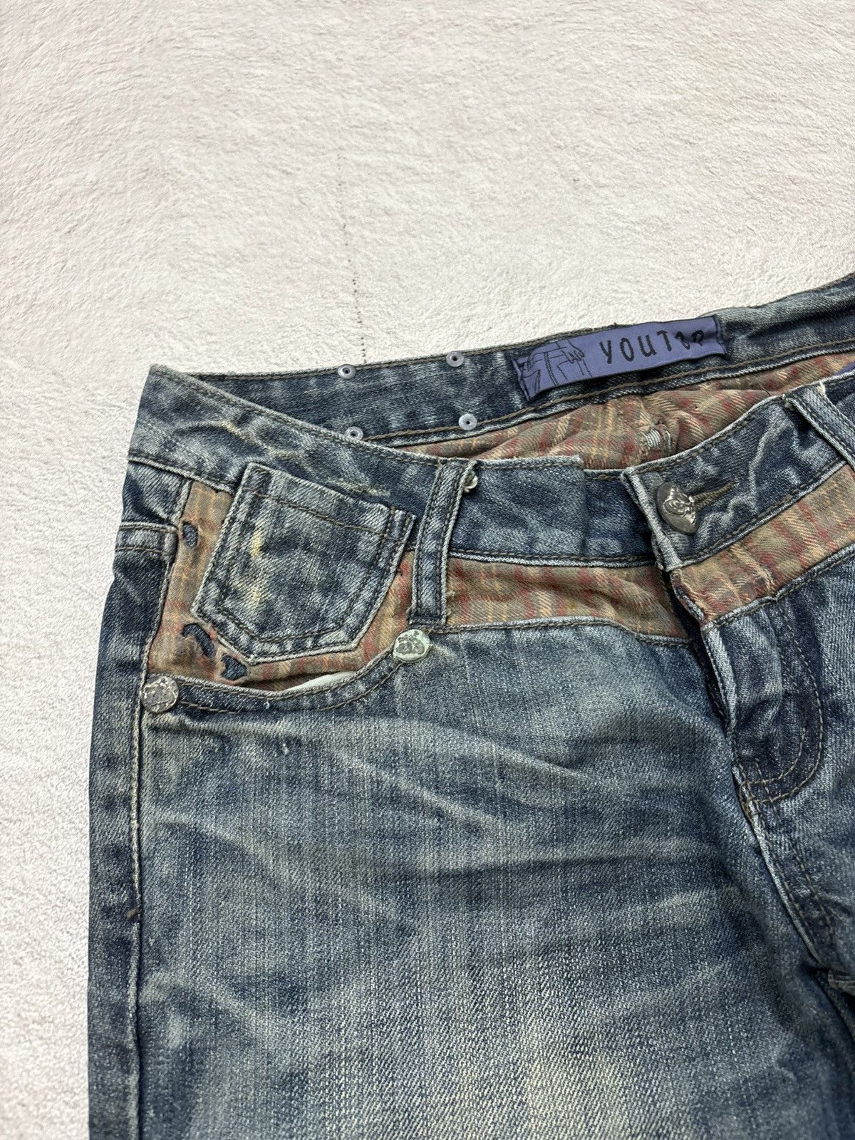 Number (N)ine 2000s you top japan bootcut baggy denim y2k style Size US 26 / EU 42 - 6 Thumbnail