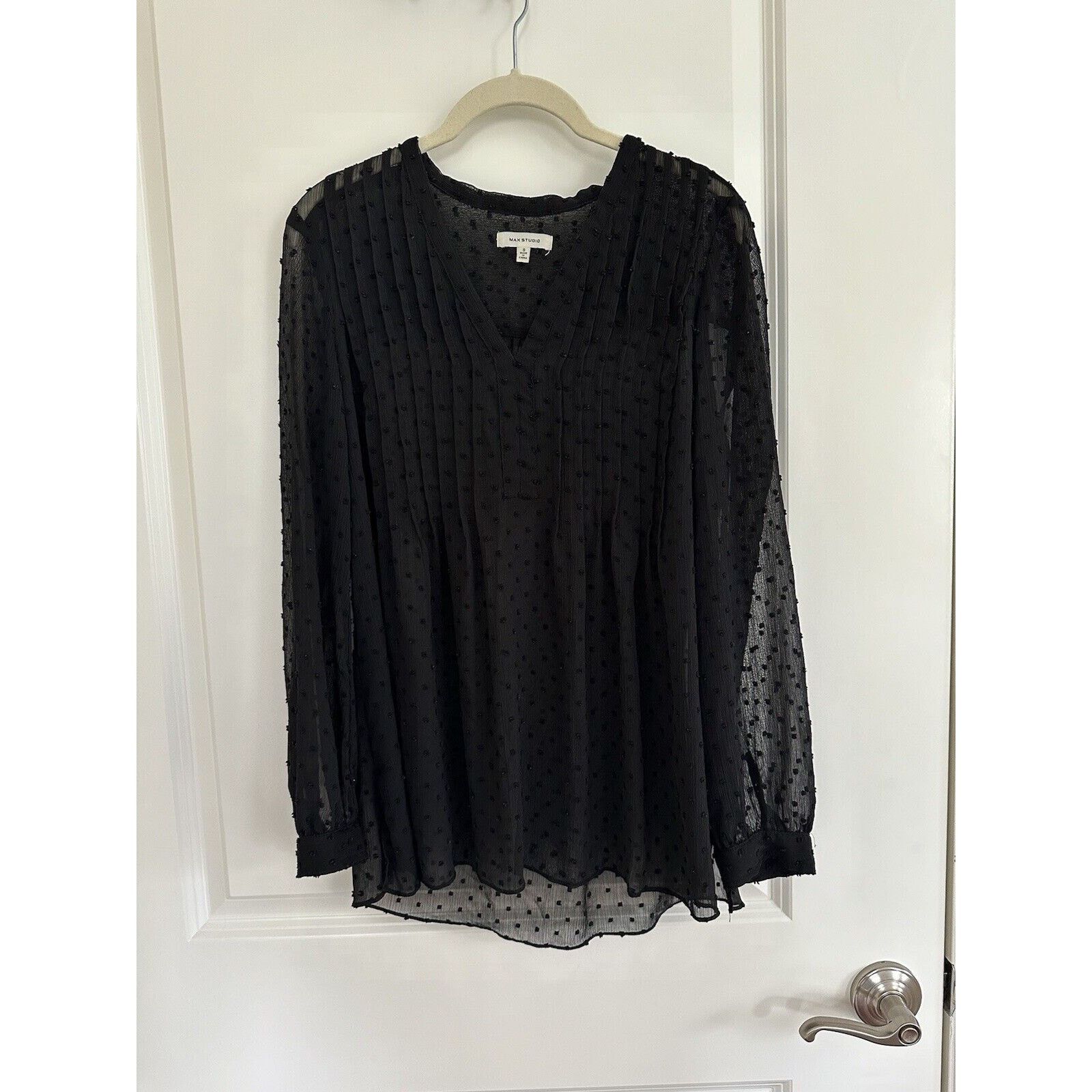 Other Max Studio Black Bohemian Blouse Women’s Size Small Size S / US 4 / IT 40 - 1 Thumbnail