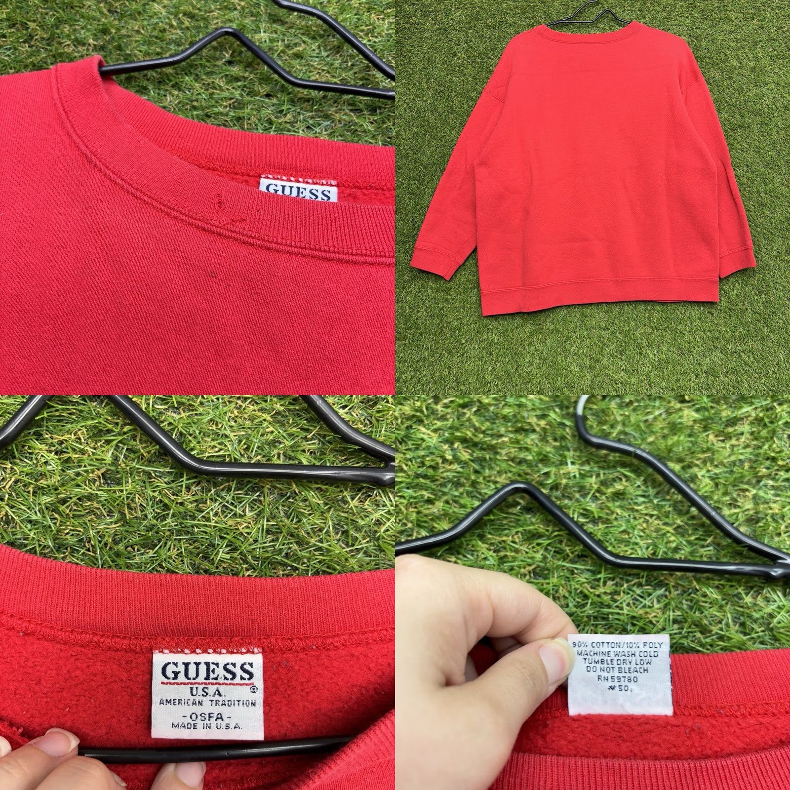 Guess VINTAGE Guess Sport Sweatshirt Mens Large OSFA Spellout Blue Crewneck Pullover Size US L / EU 52-54 / 3 - 8 Thumbnail
