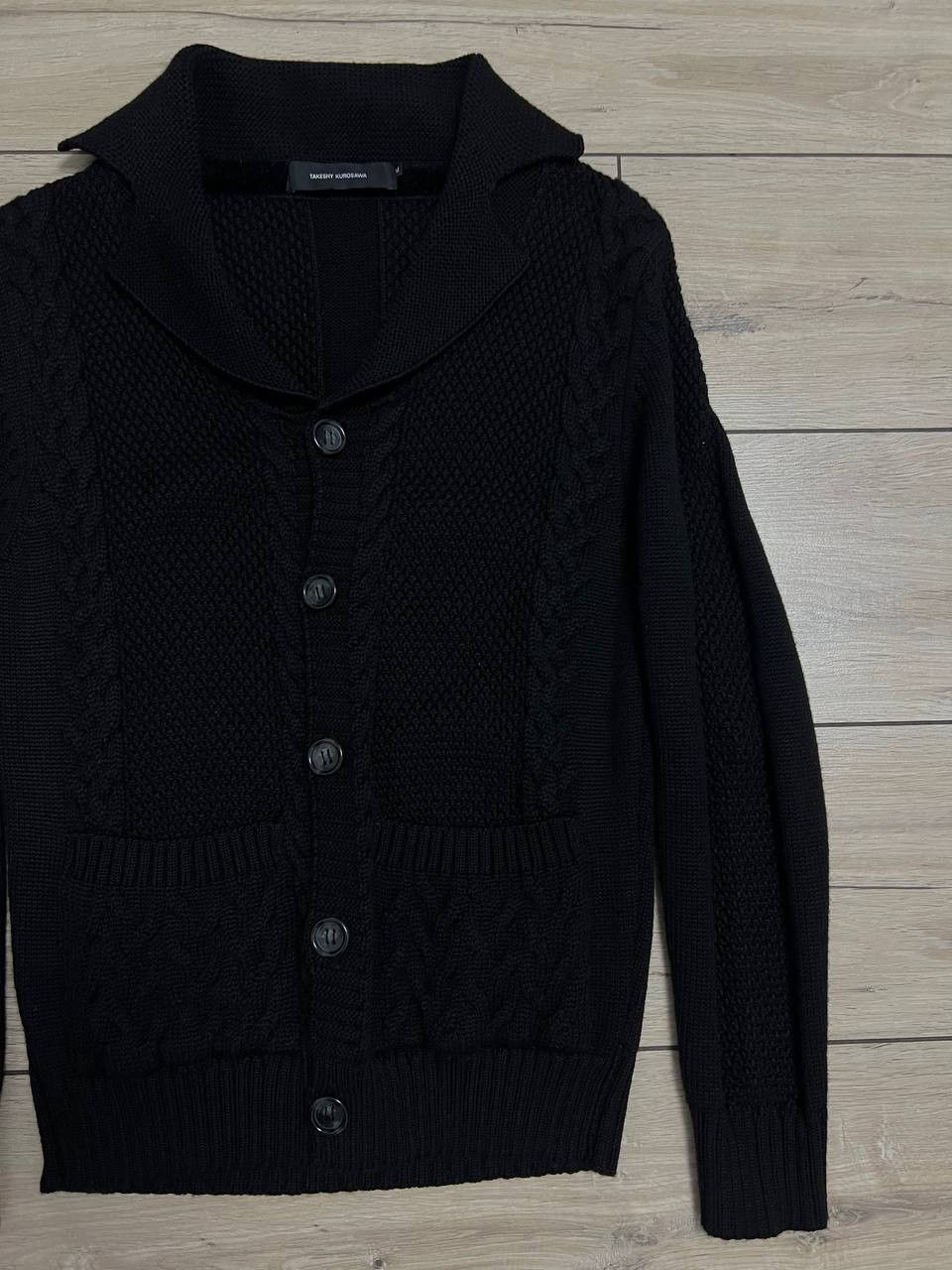 Japanese Brand × Takeshy Kurosawa Takeshy Kurosawa Cardigan Knit V-neck Wool Black size M Slim Size US M / EU 48-50 / 2 - 11 Thumbnail