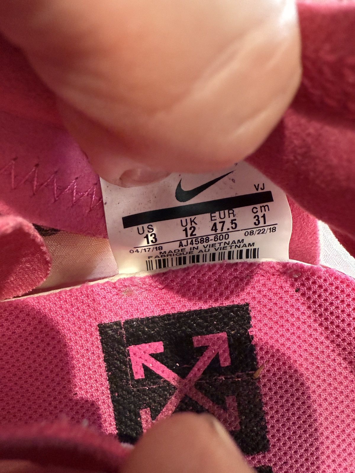 Nike × Off-White Men’s Nike Zoom Fly Tulip Pink Sz 13 Off-White Size US 13 / EU 46 - 20 Thumbnail