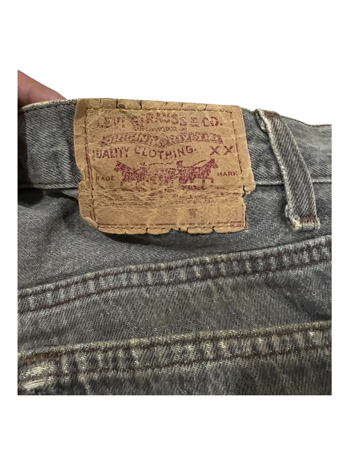 Levi's × Vintage Vintage Late 80s 501 Levis USA Sandy Black Denim Jeans Size US 31 - 5 Thumbnail