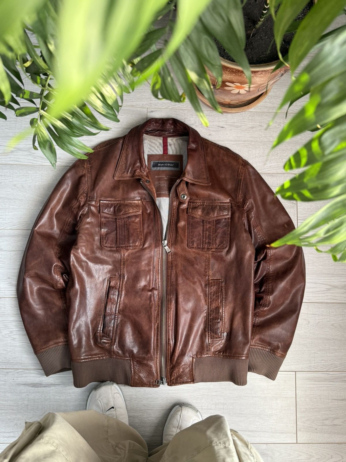 Genuine Leather Vintage Leather Jacket Mark O’polo Size US L / EU 52-54 / 3 - 1 Thumbnail