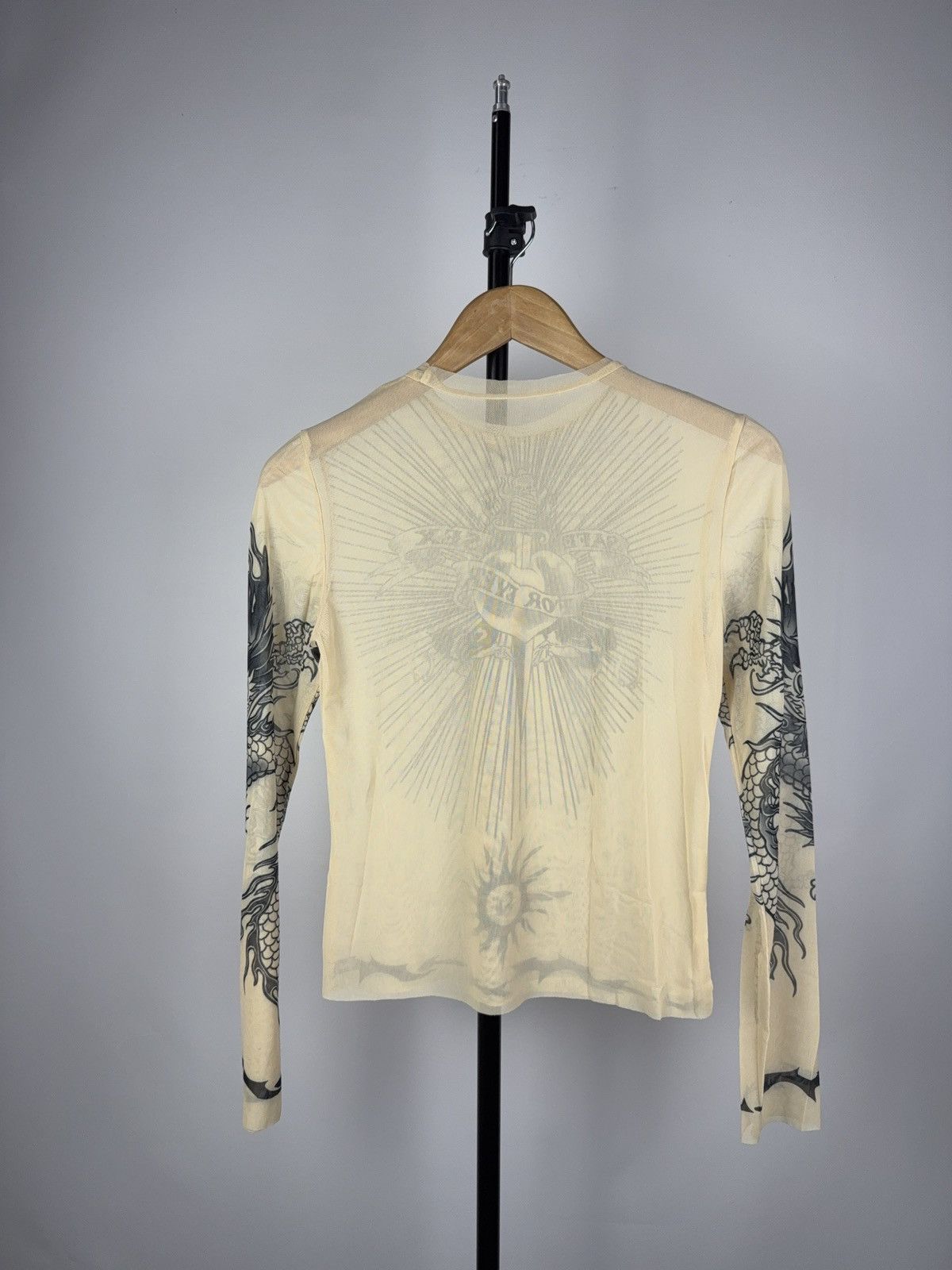 Designer × Japanese Brand STYLE ❗️Save The Queen Jean Paul Gaultier Mesh Top Blouses Size L / US 10 / IT 46 - 4 Thumbnail