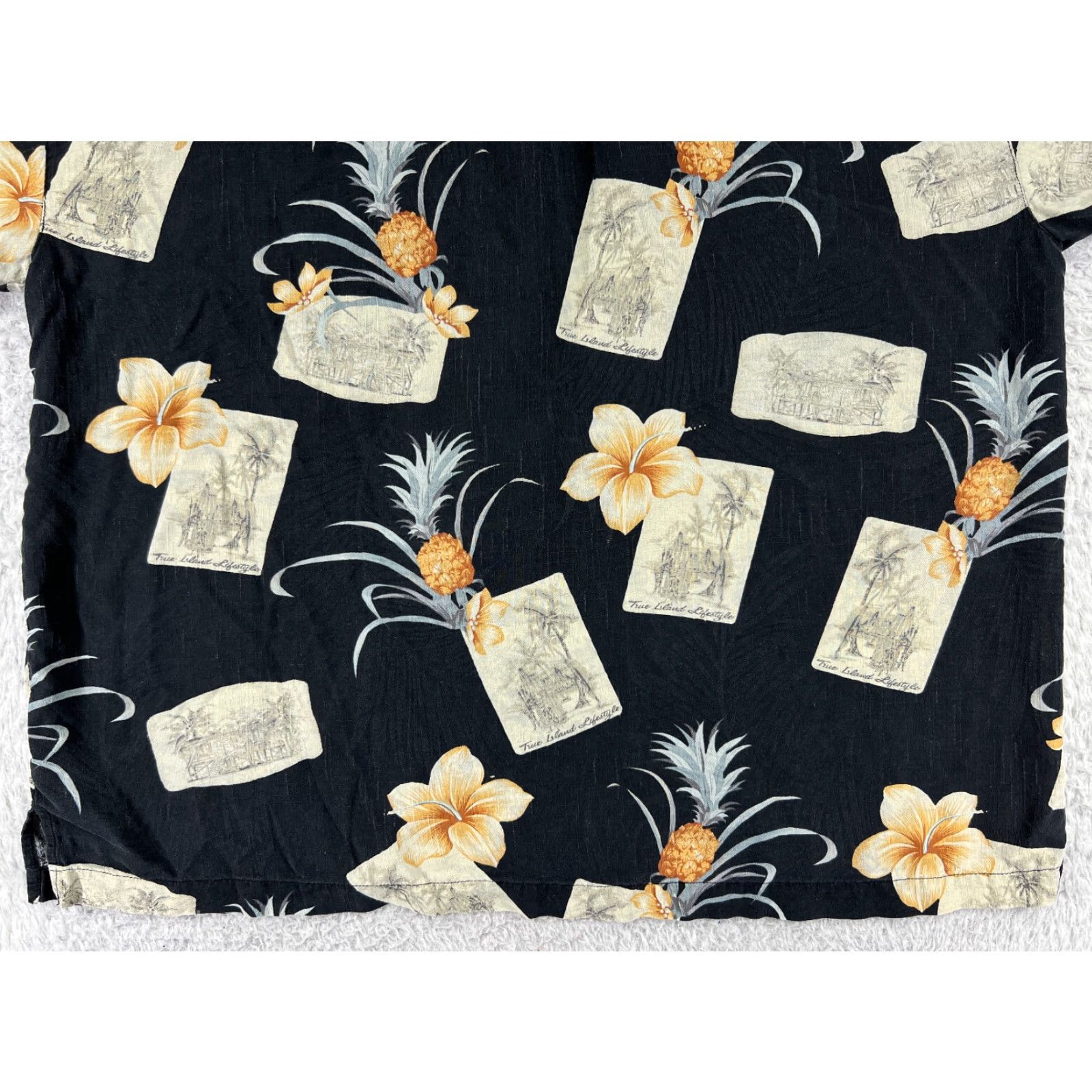 Vintage Jamaica Jaxx Shirt Mens XL Black Silk Hawaiian Island Palm Pineapple Size US XL / EU 56 / 4 - 5 Thumbnail