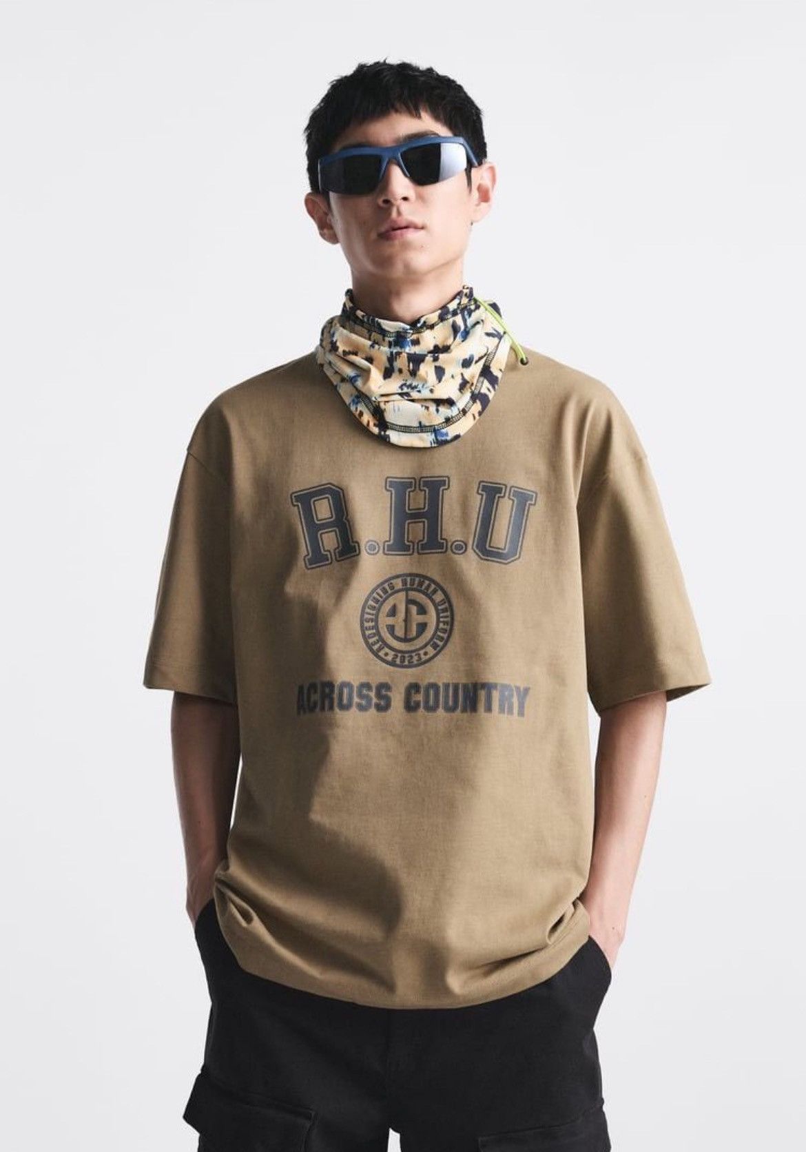 Rhude × Zara RHUDE x Zara NEW T-Shirt taupe brown shirt logo SIZE M Size US M / EU 48-50 / 2 - 3 Thumbnail
